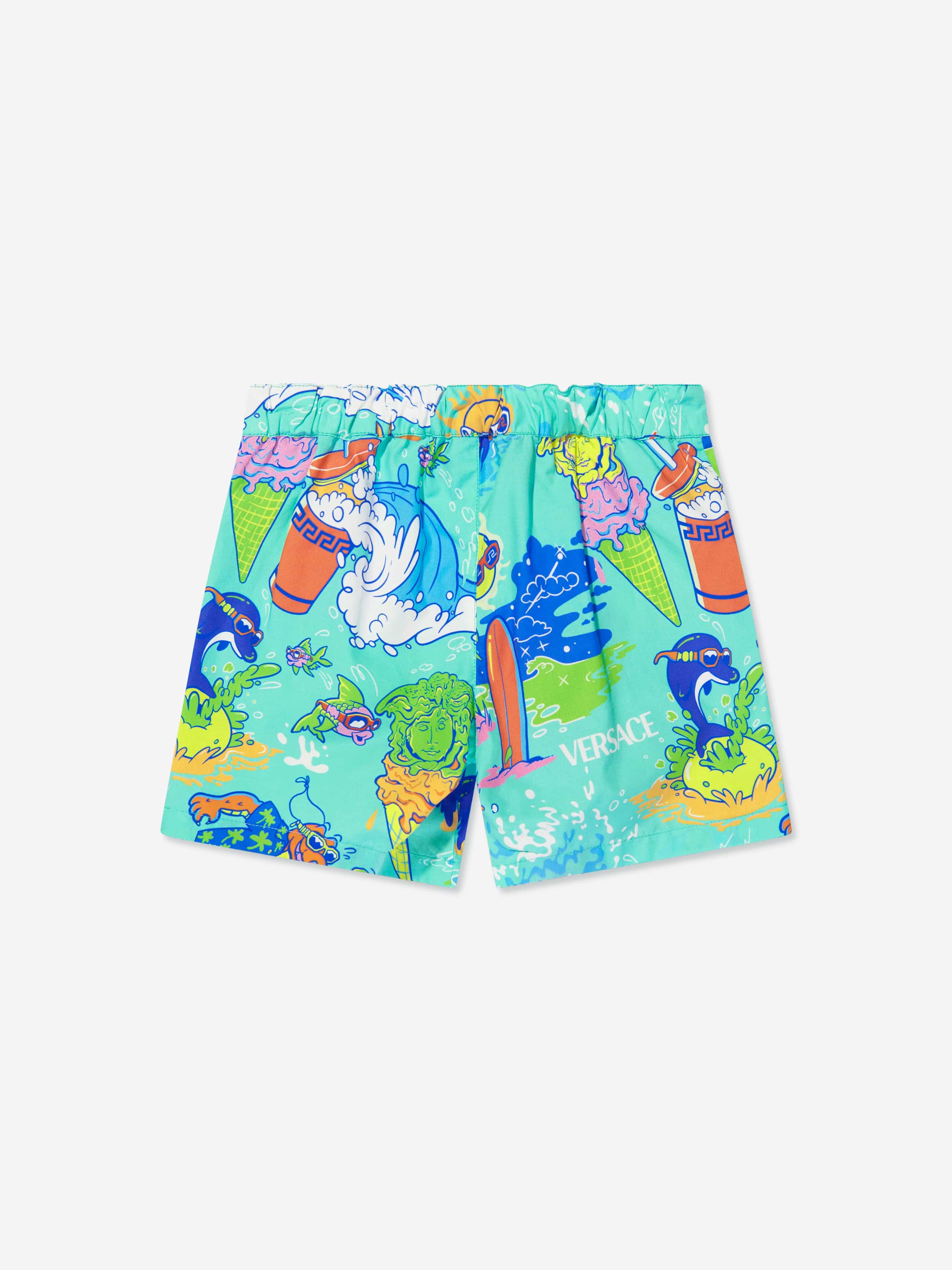 Versace Baby Boys Summer Print Shorts in Multicolour