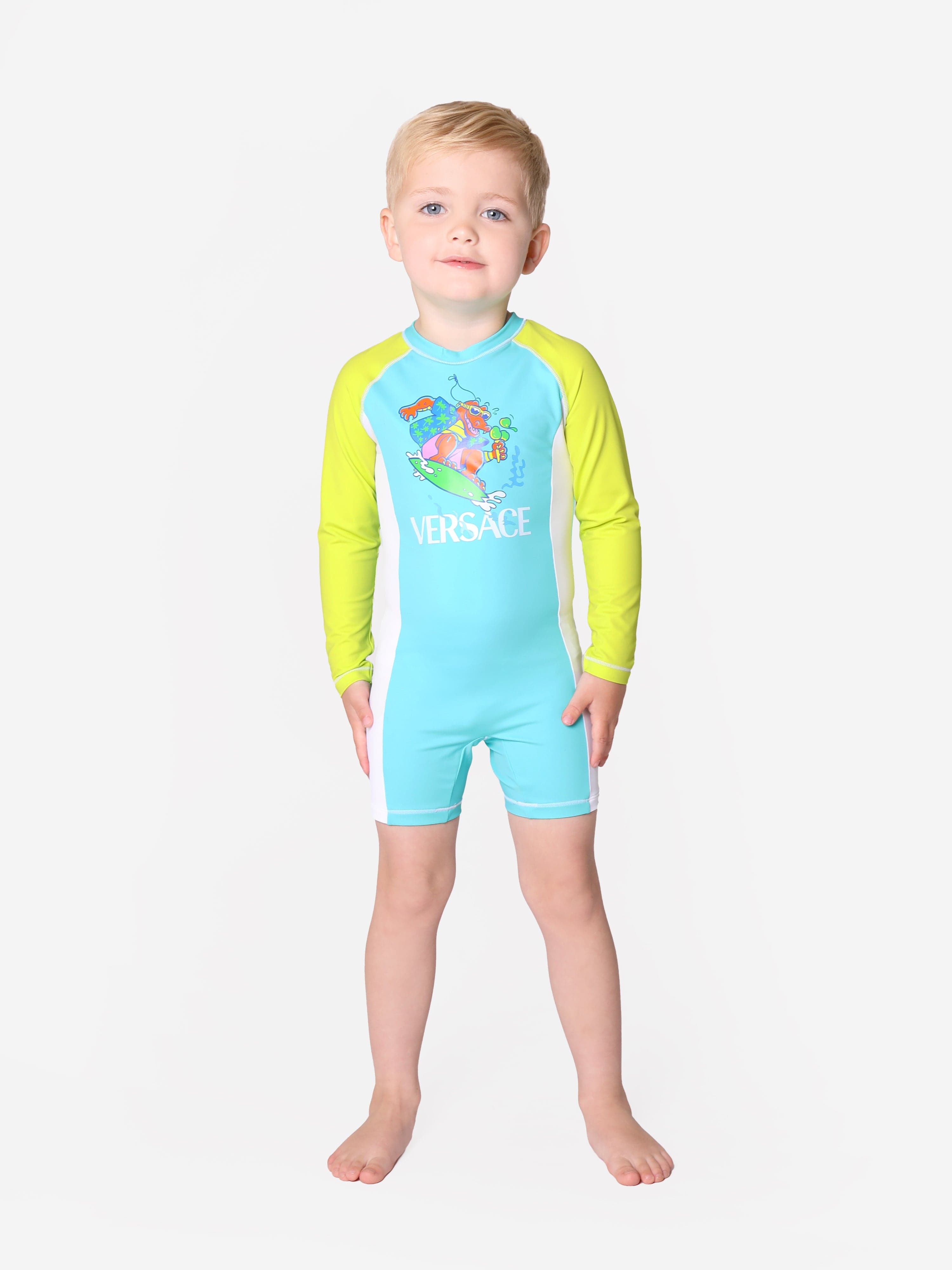 Versace Baby Boys Crocodile Wetsuit in Lime