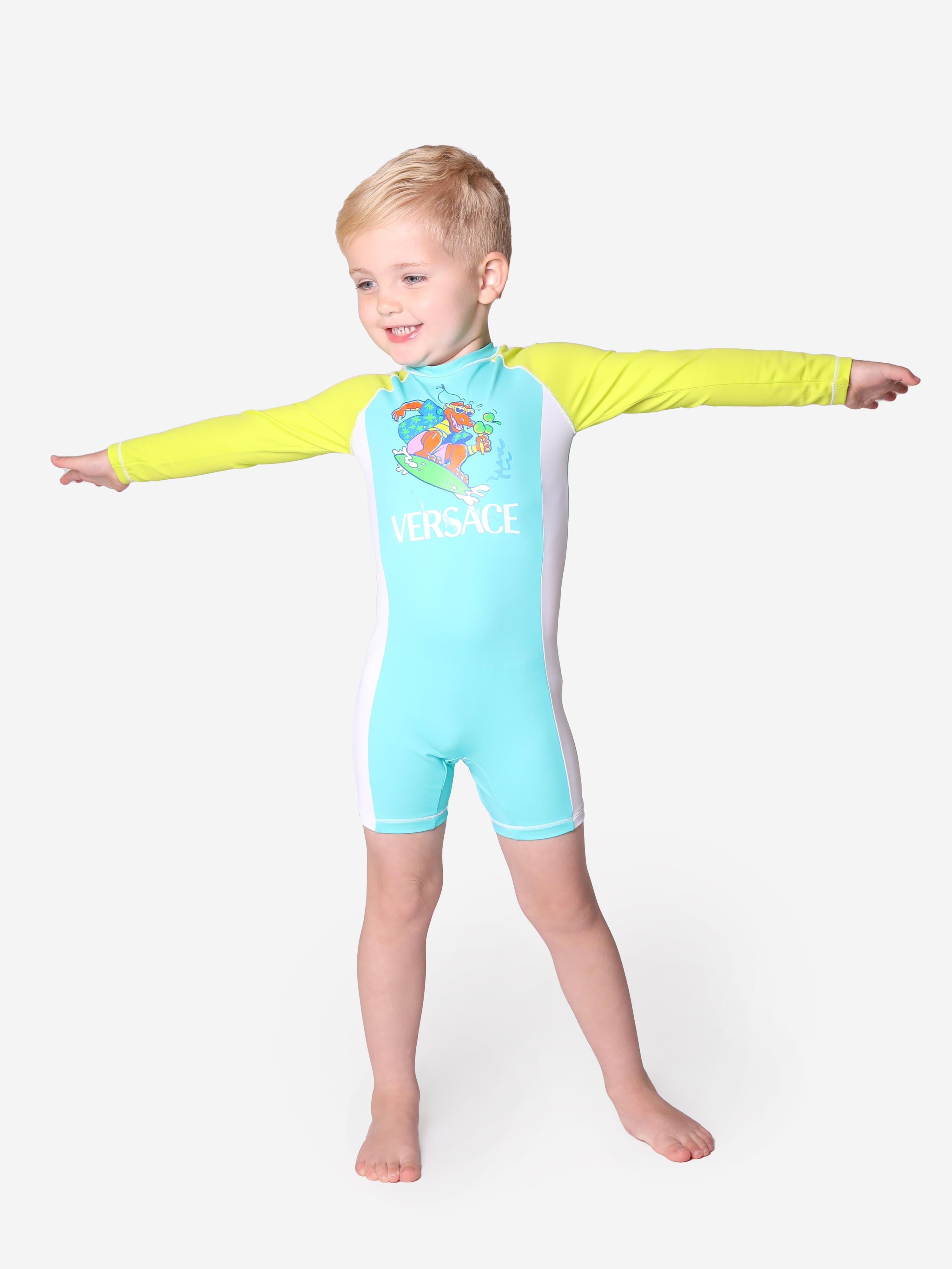 Versace Baby Boys Crocodile Wetsuit in Lime