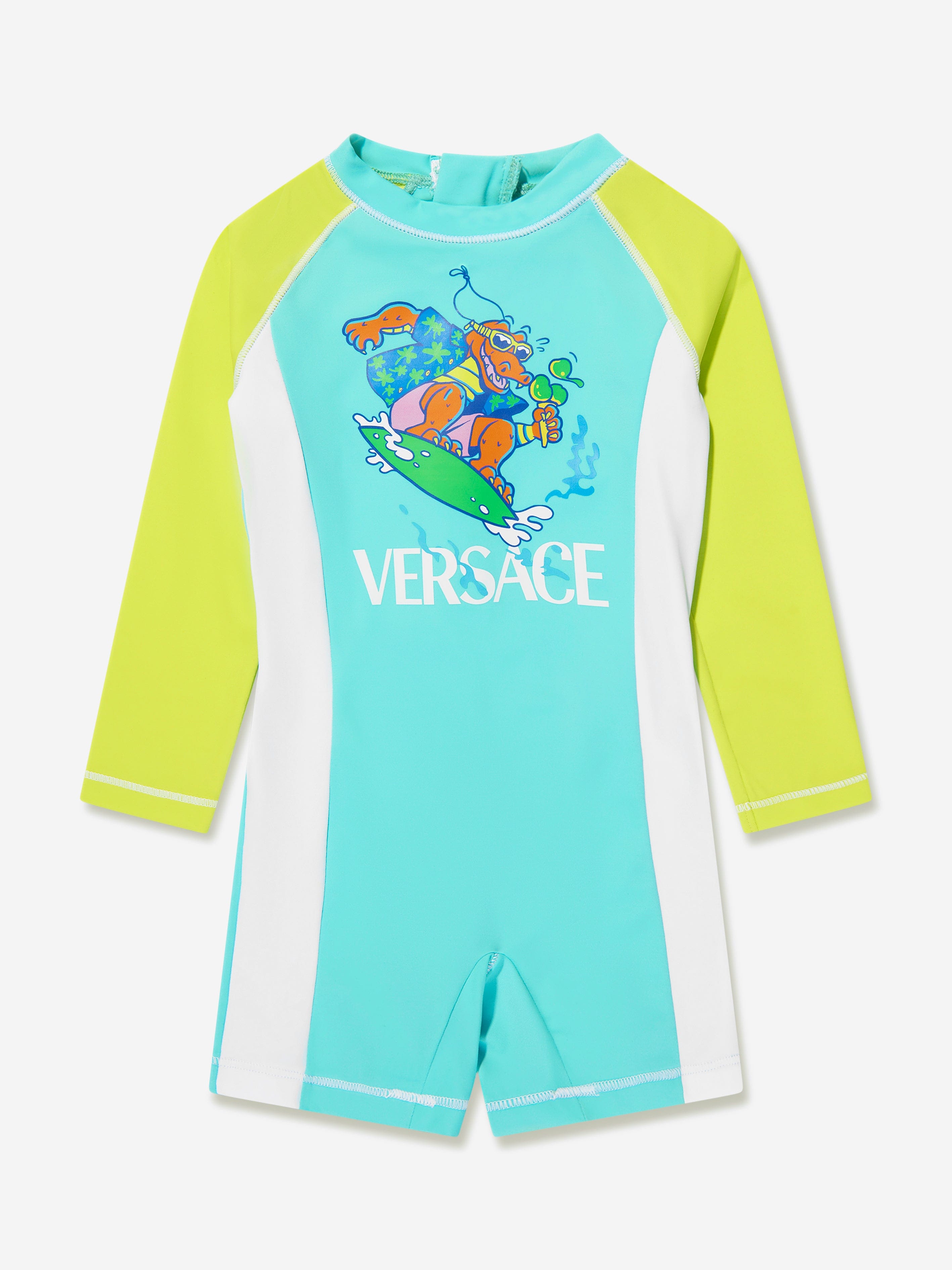 Versace Baby Boys Crocodile Wetsuit in Lime