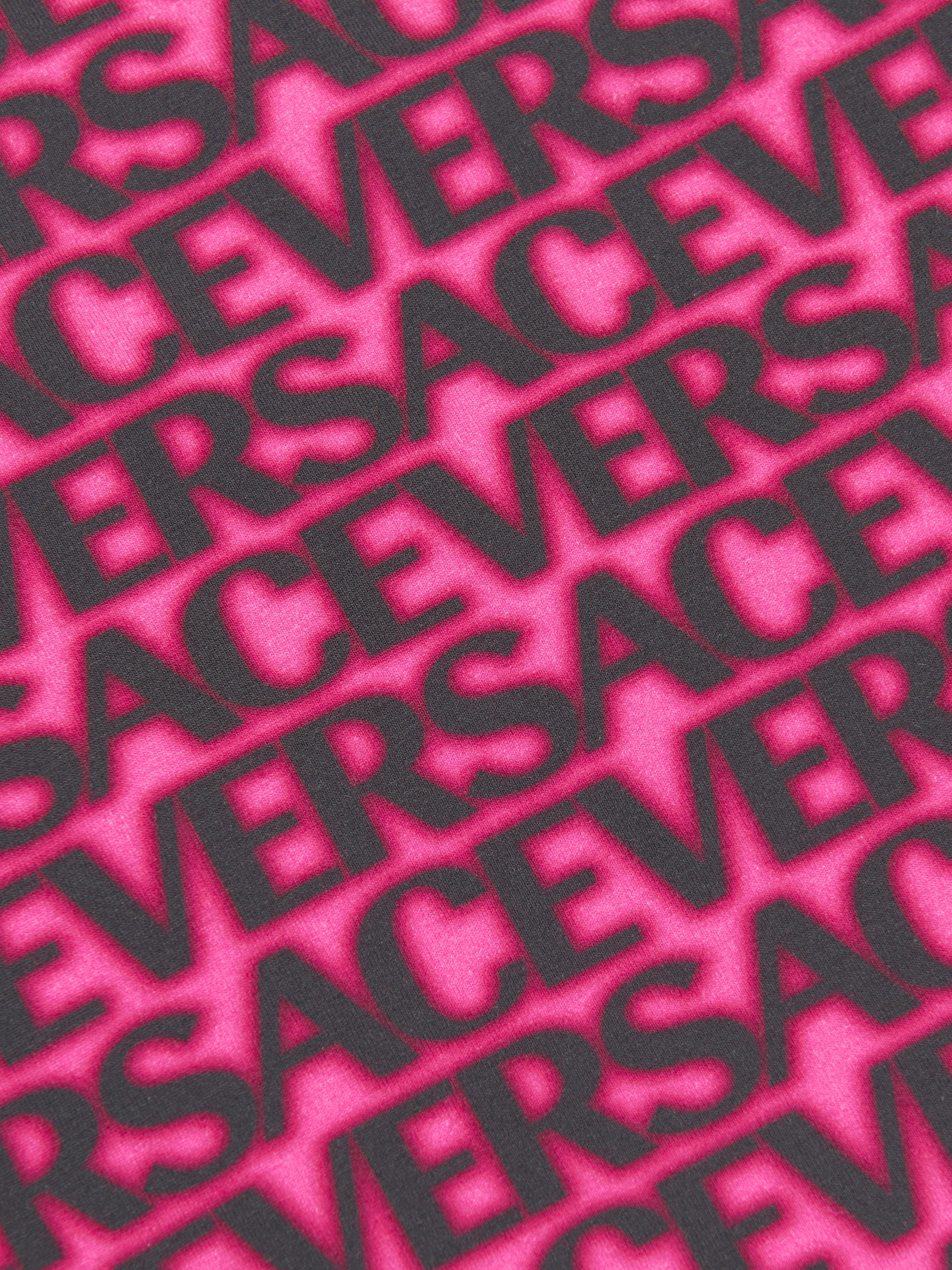 Versace Girls Logo Print T-Shirt in Pink