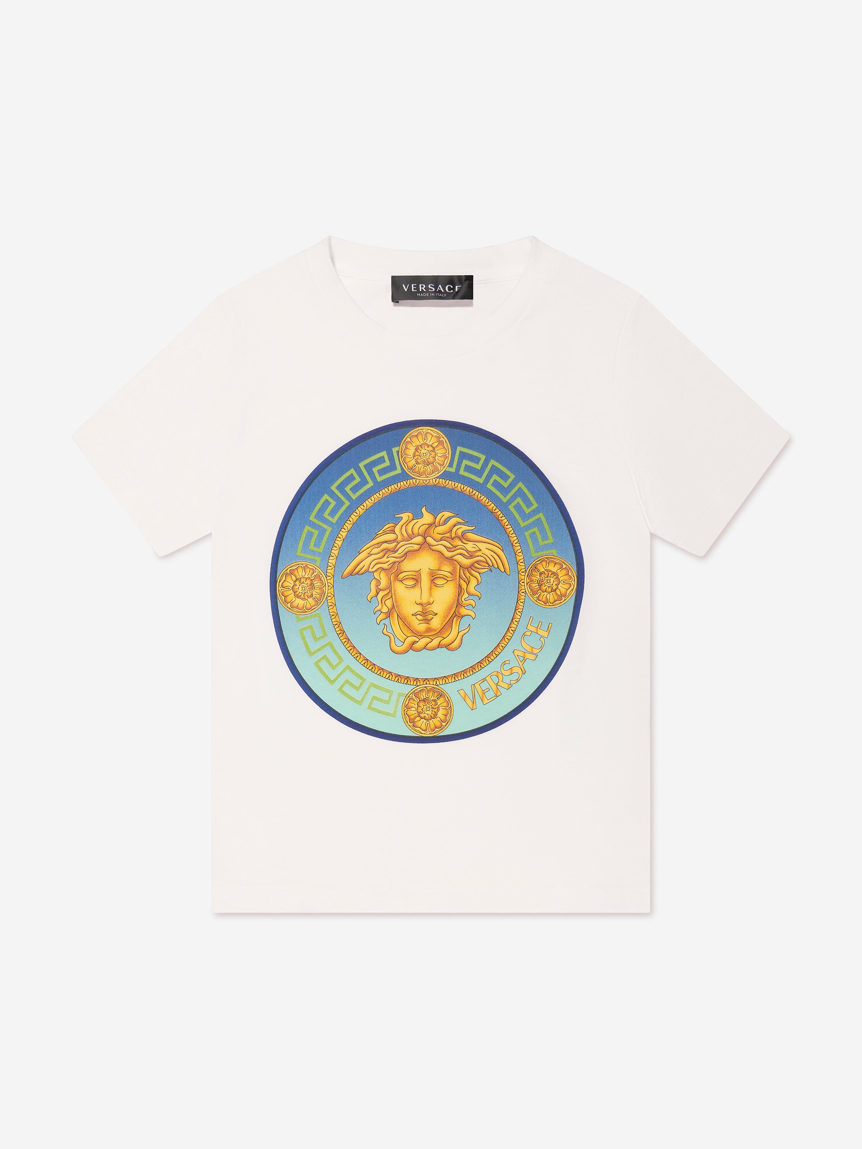 Versace Kids Medusa Logo T-Shirt in White