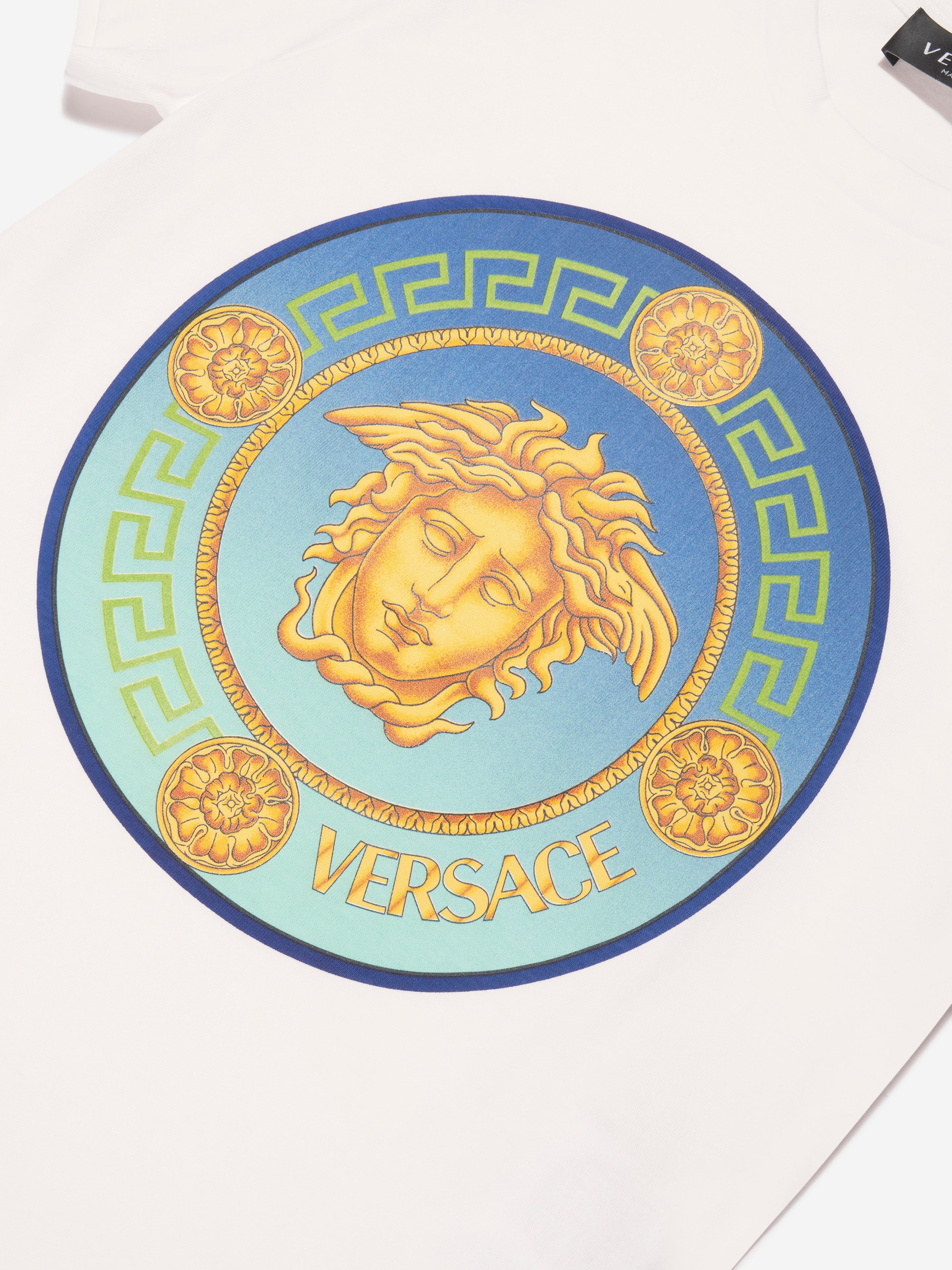 Versace Kids Medusa Logo T-Shirt in White