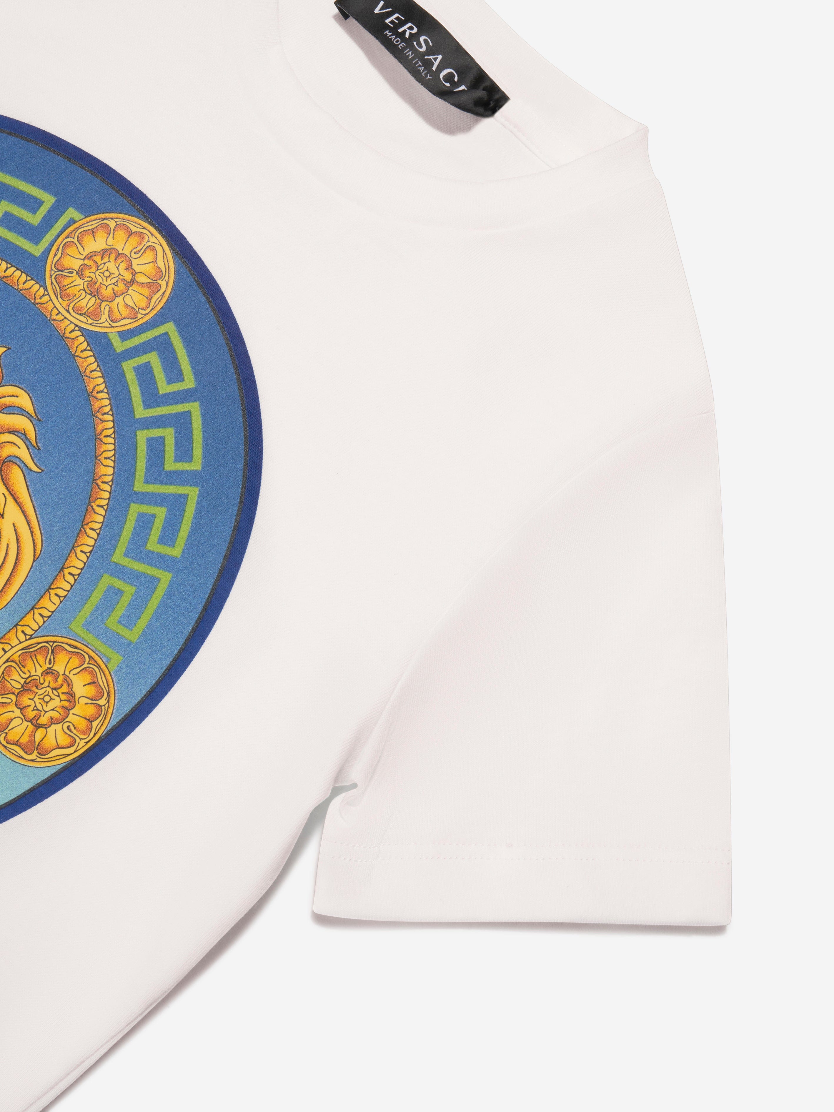 Versace Kids Medusa Logo T-Shirt in White