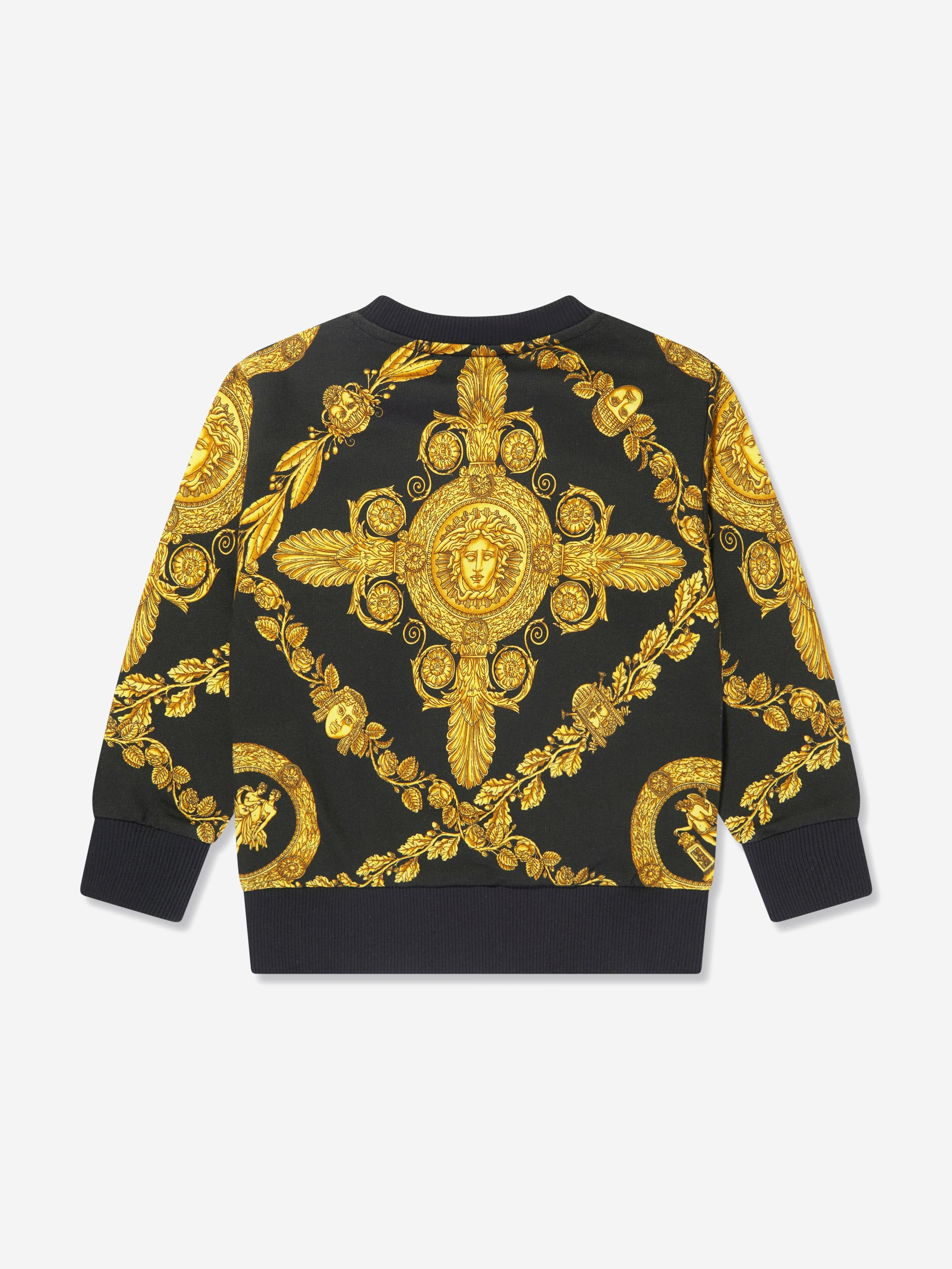 Versace Kids Heritage Print Sweatshirt in Black