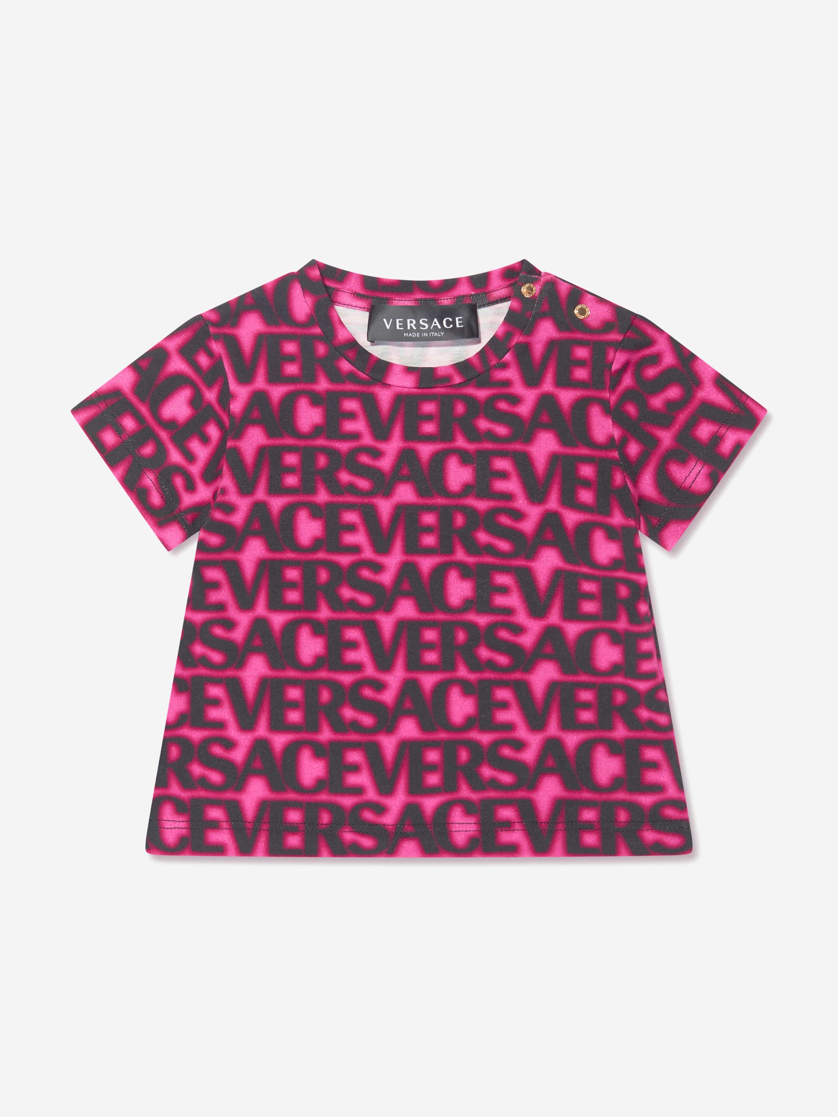 Versace Baby Girls Logo T-Shirt in Pink