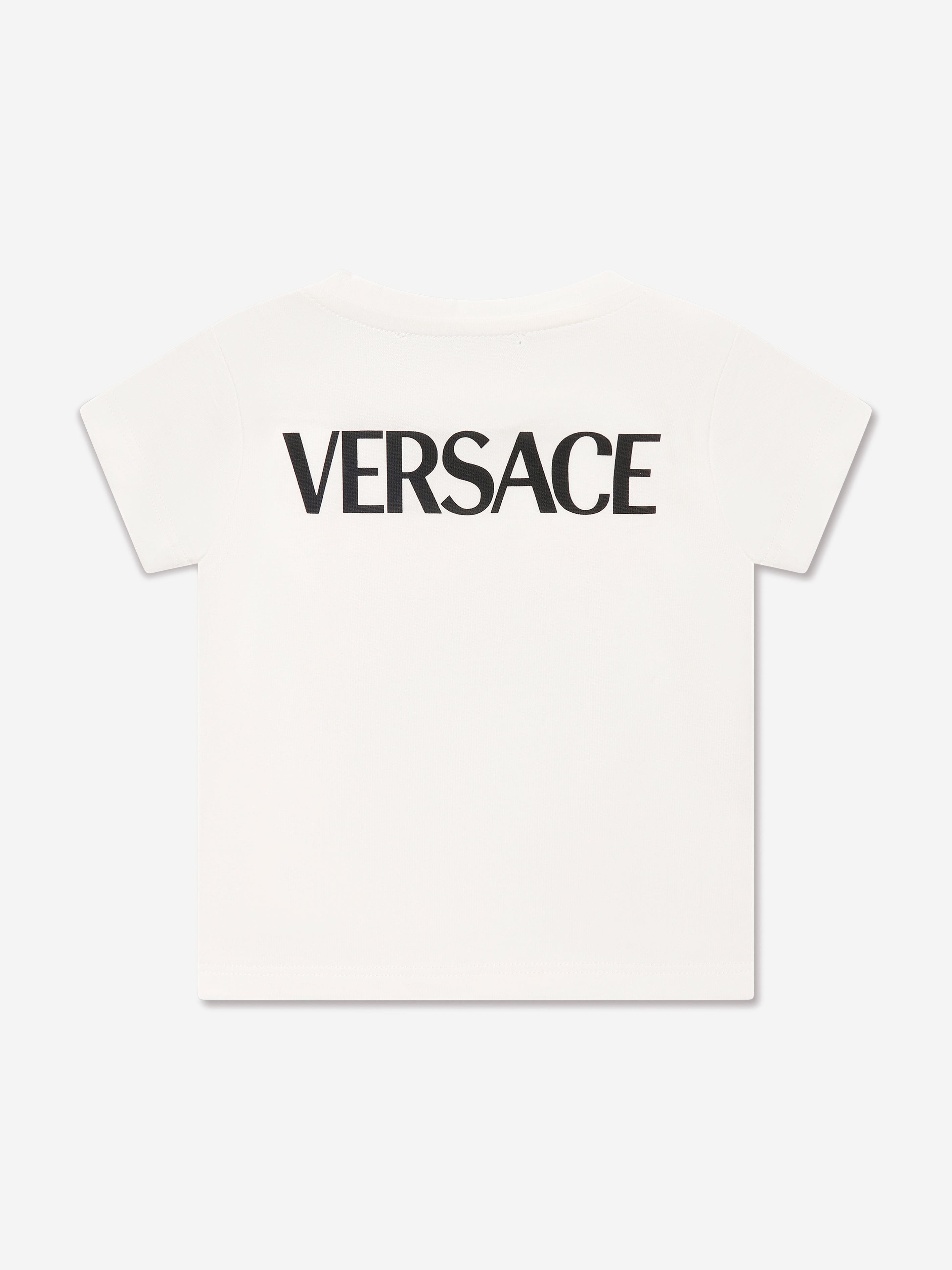 Versace Baby Girls Logo Print T-Shirt in White