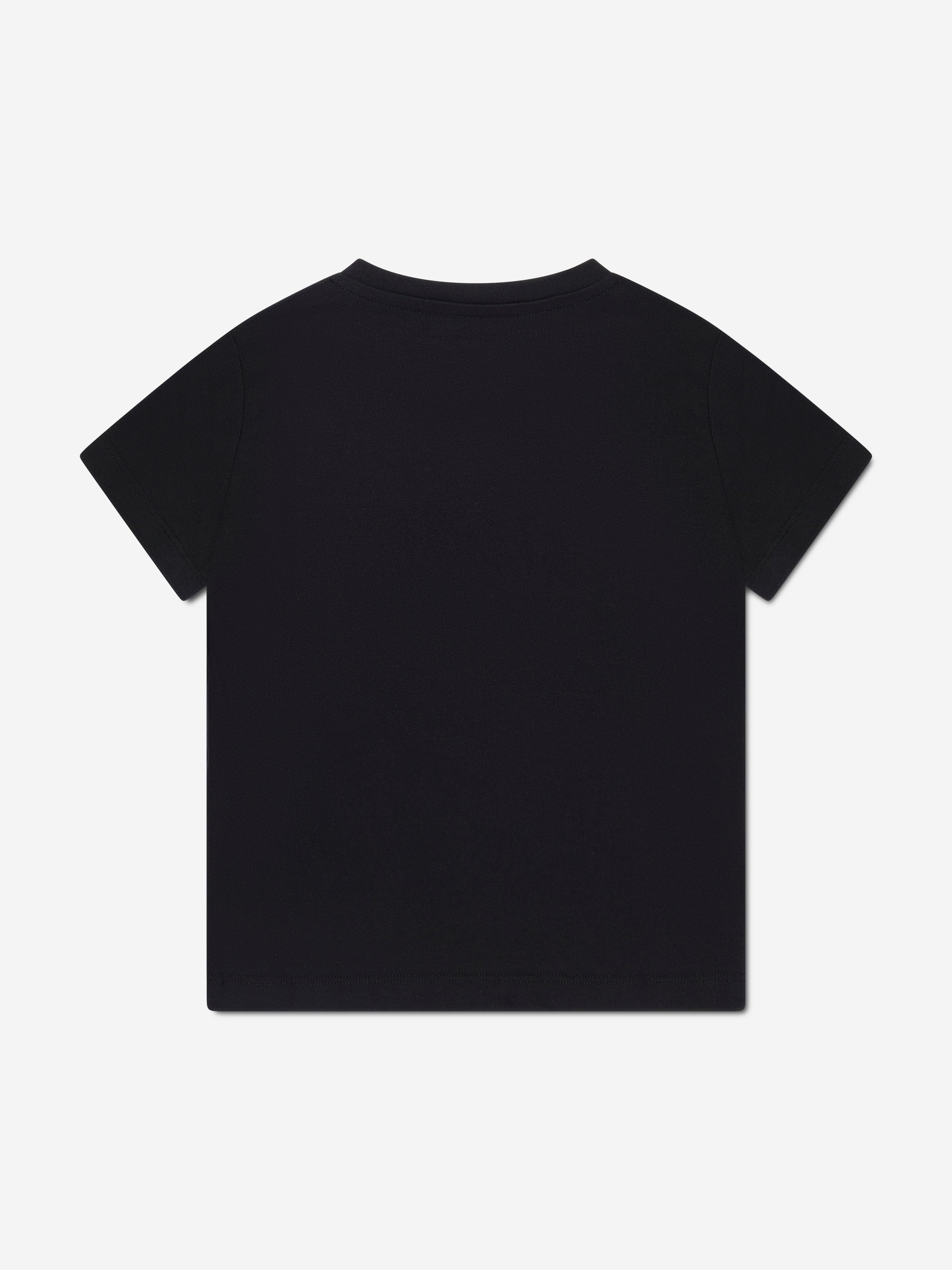 Versace Boys Logo Print T-Shirt in Black