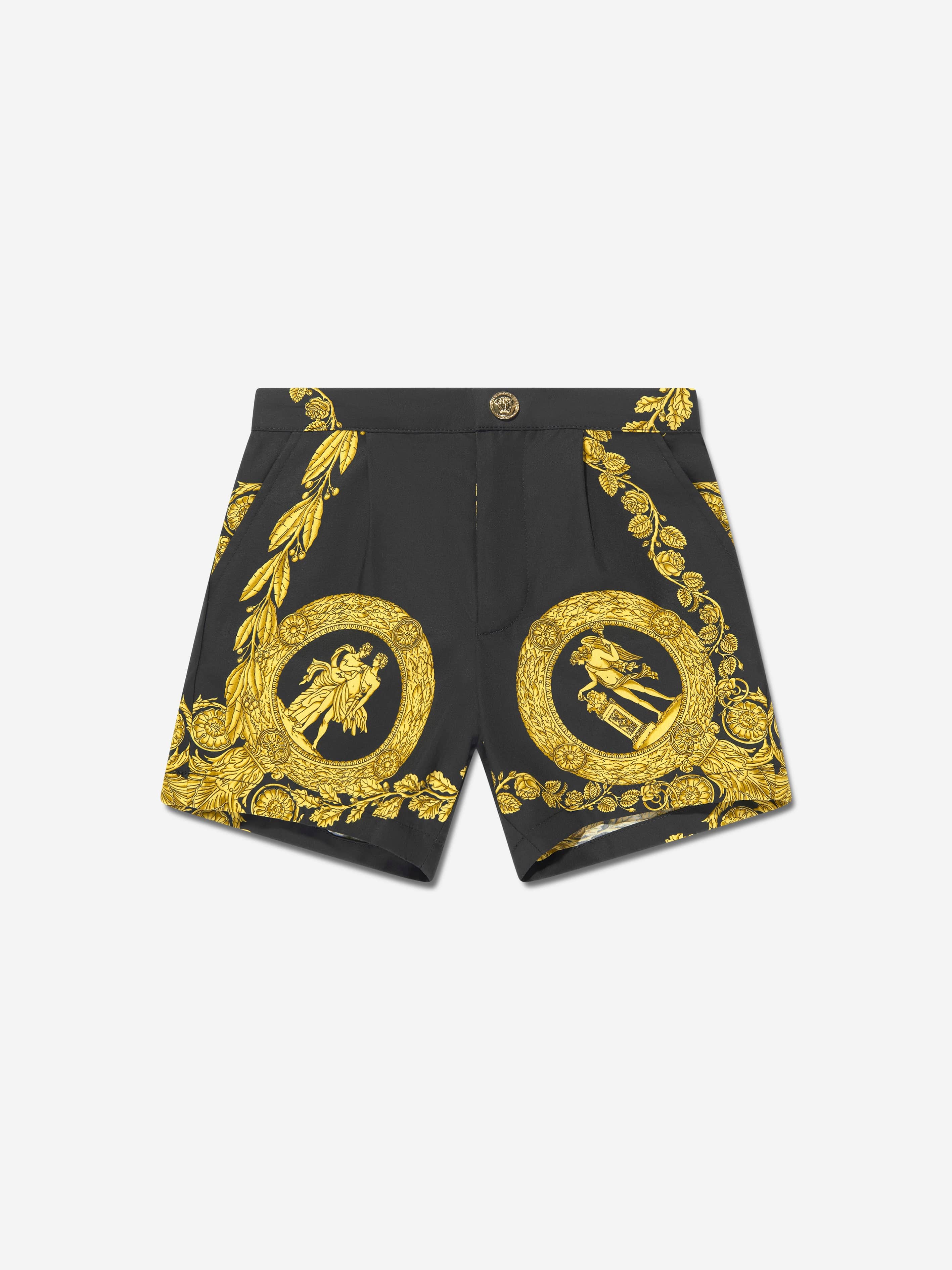 Versace Baby Heritage Print Shorts in Black