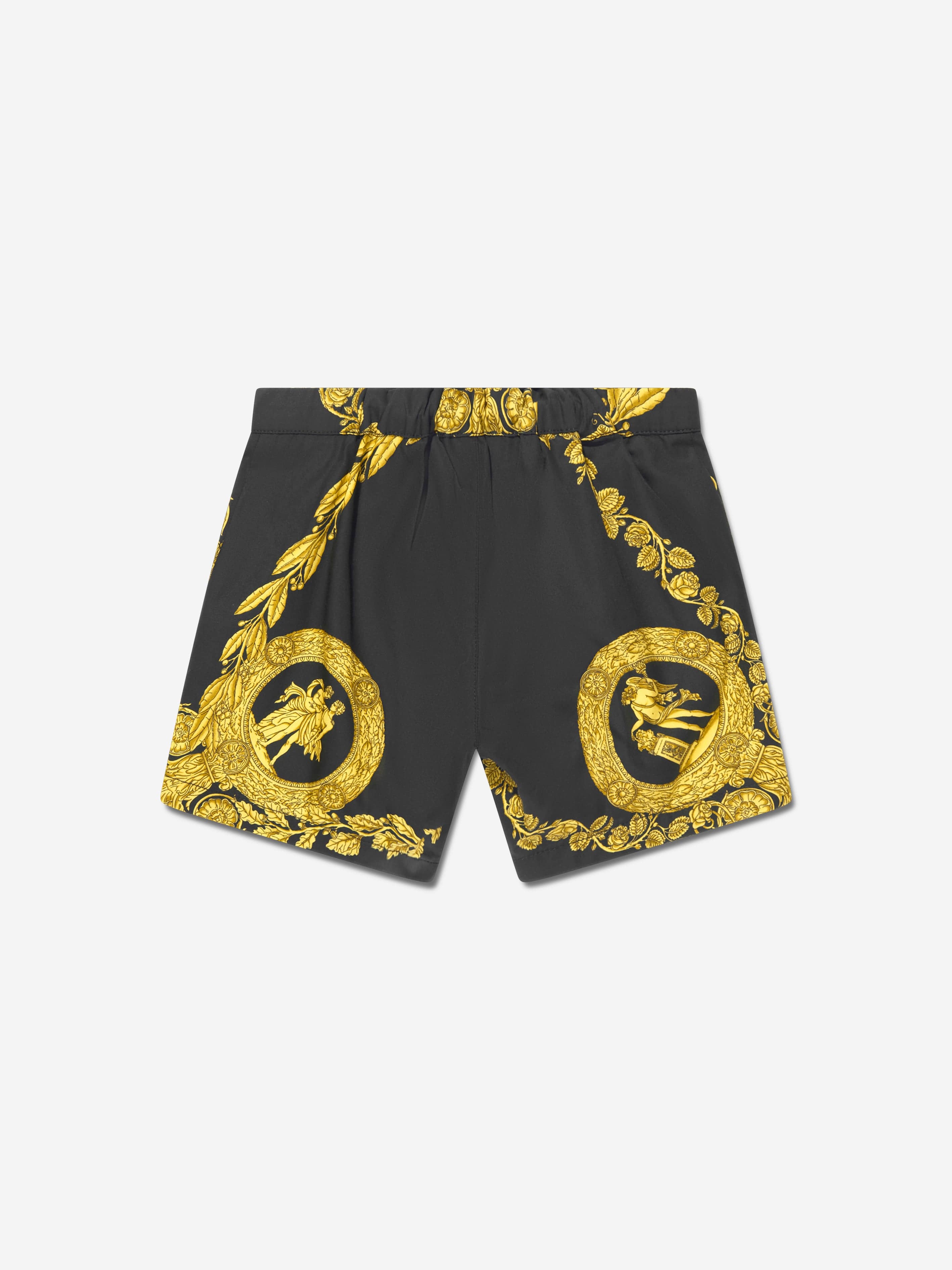 Versace Baby Heritage Print Shorts in Black