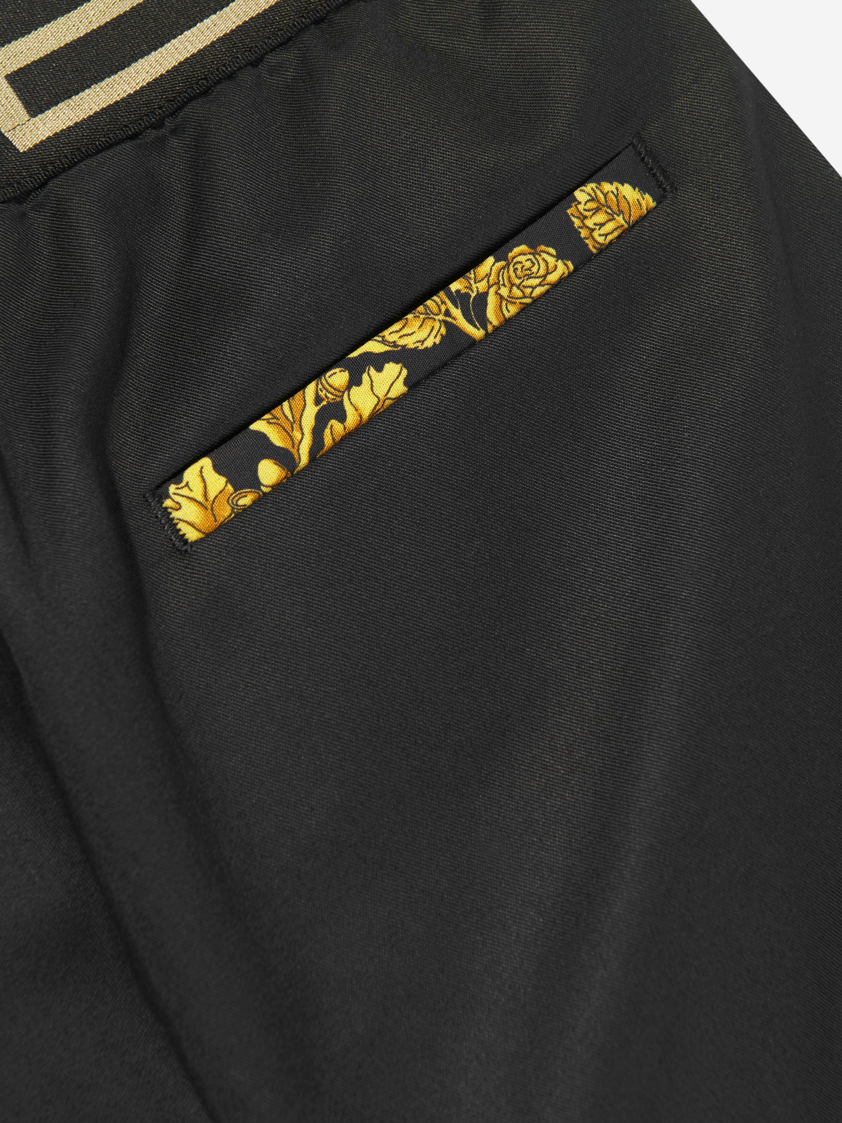 Versace Boys Maschera Baroque Pocket Shorts in Black