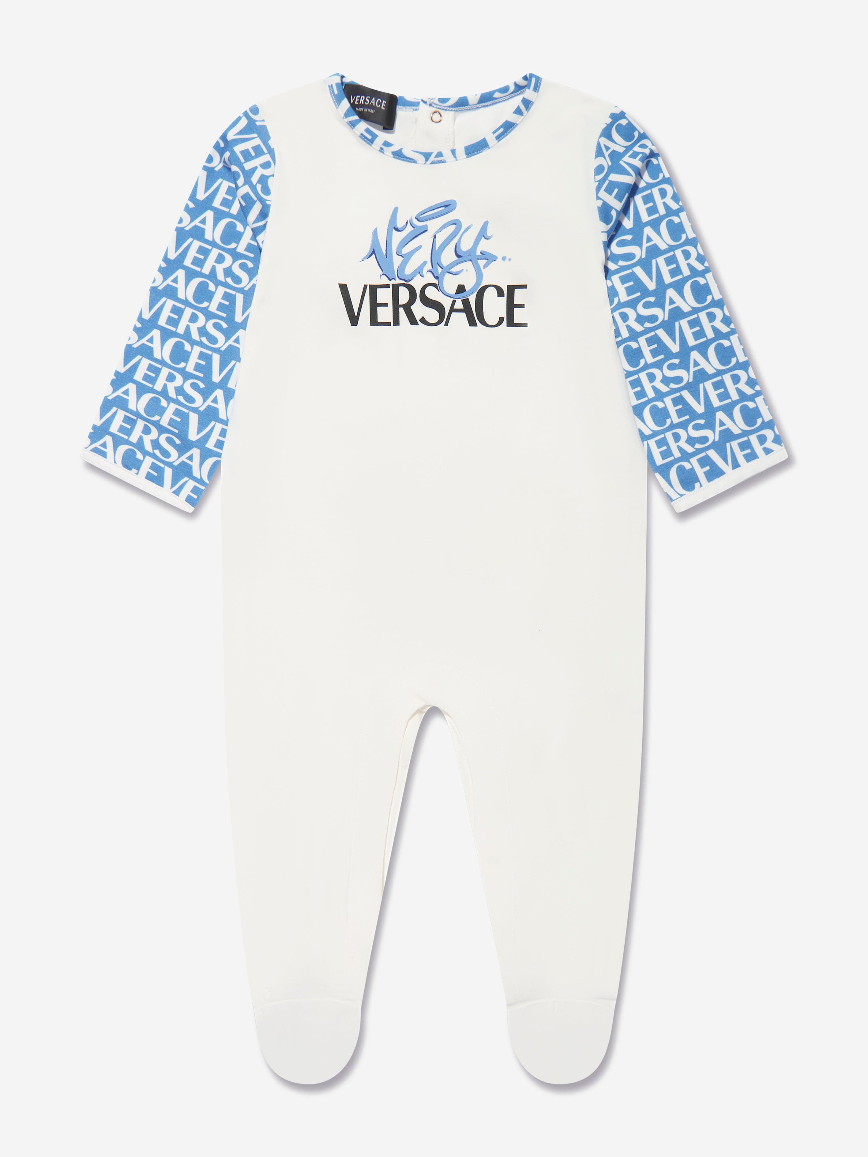 Versace Baby Boys Babygrow Gift Set in White