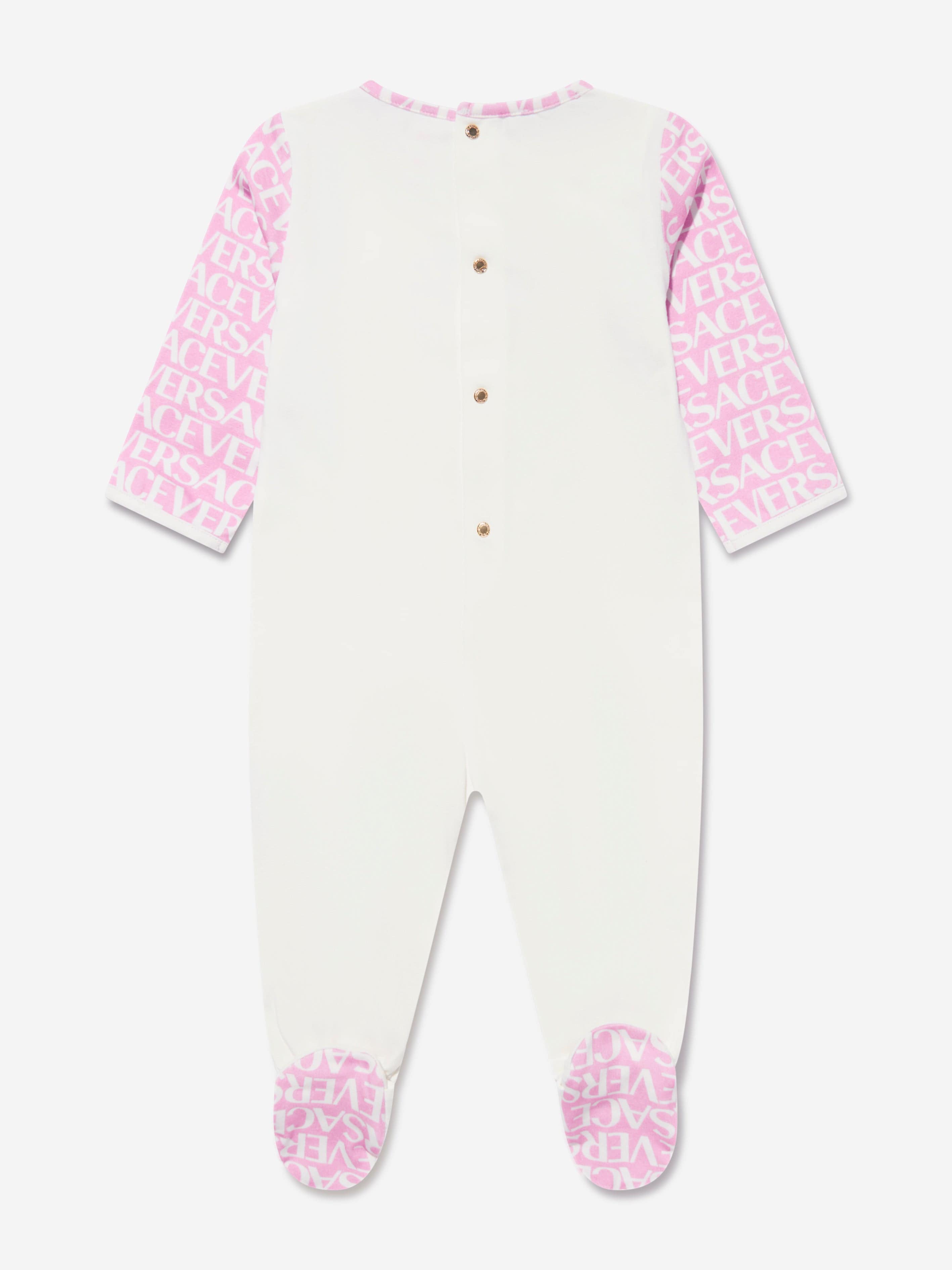 Versace Baby Girls Babygrow Gift Set in White