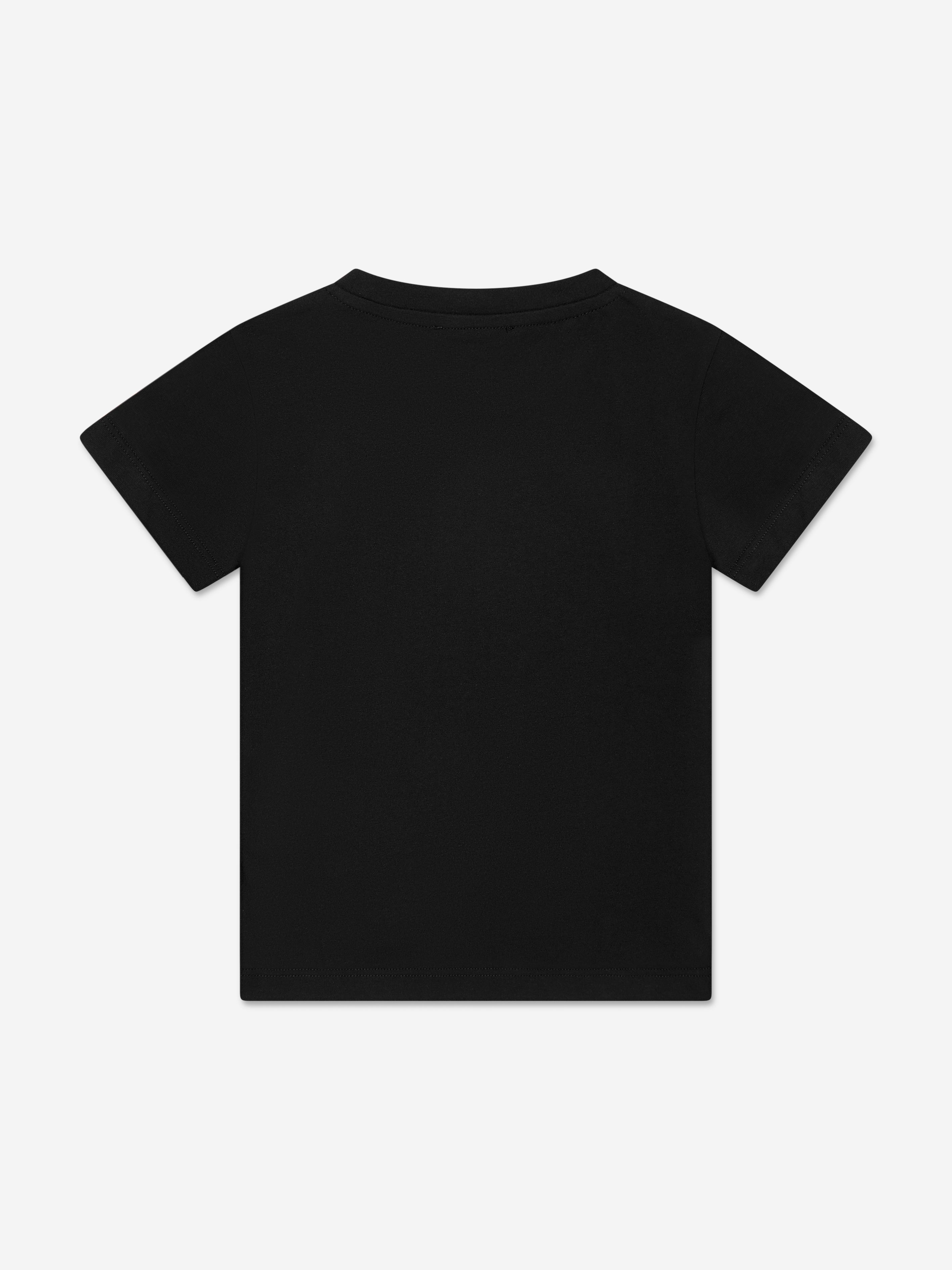 Versace Girls Diamante Medusa T-Shirt in Black