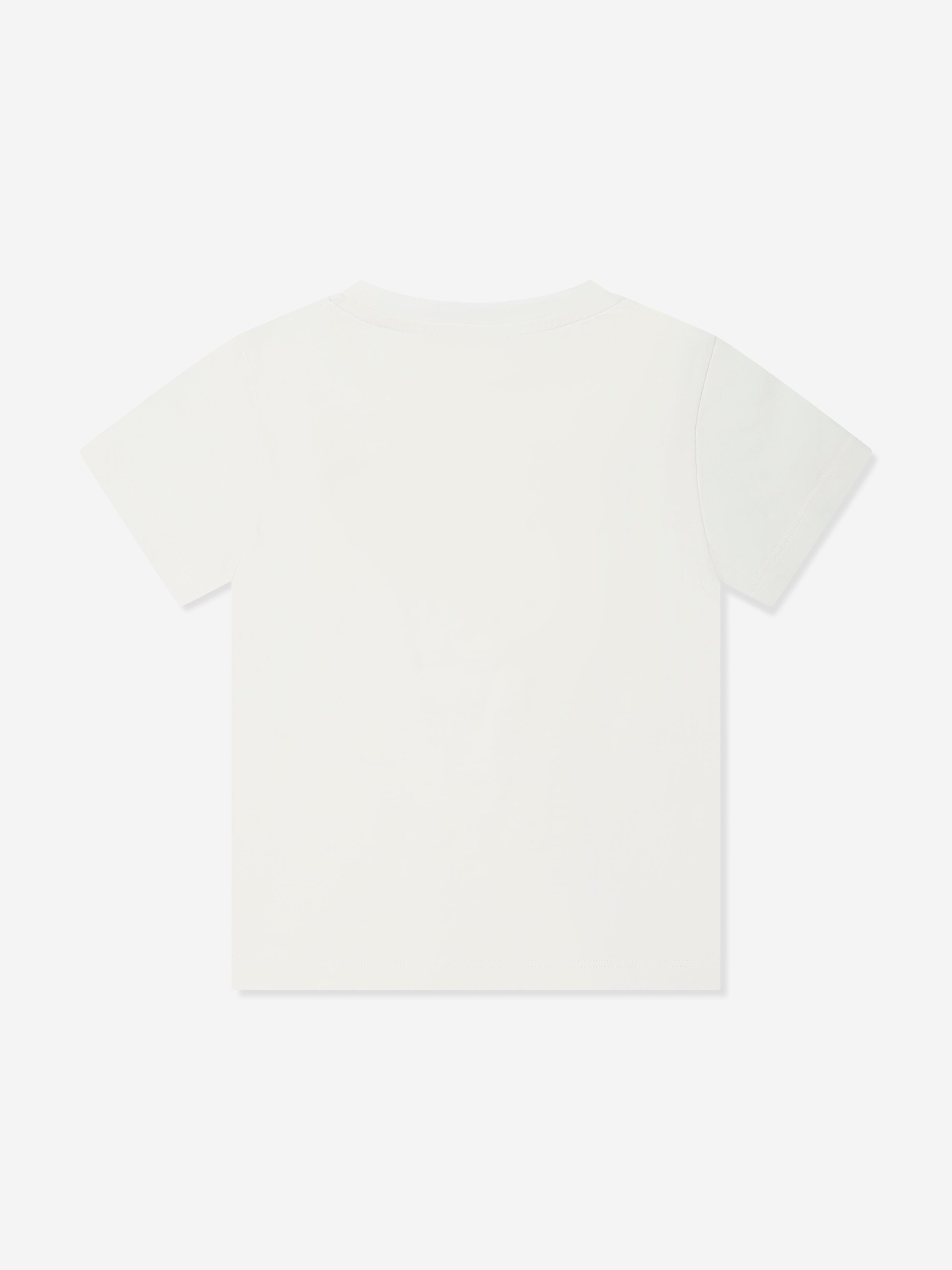 Versace Girls Safety Pin Logo T-Shirt in White