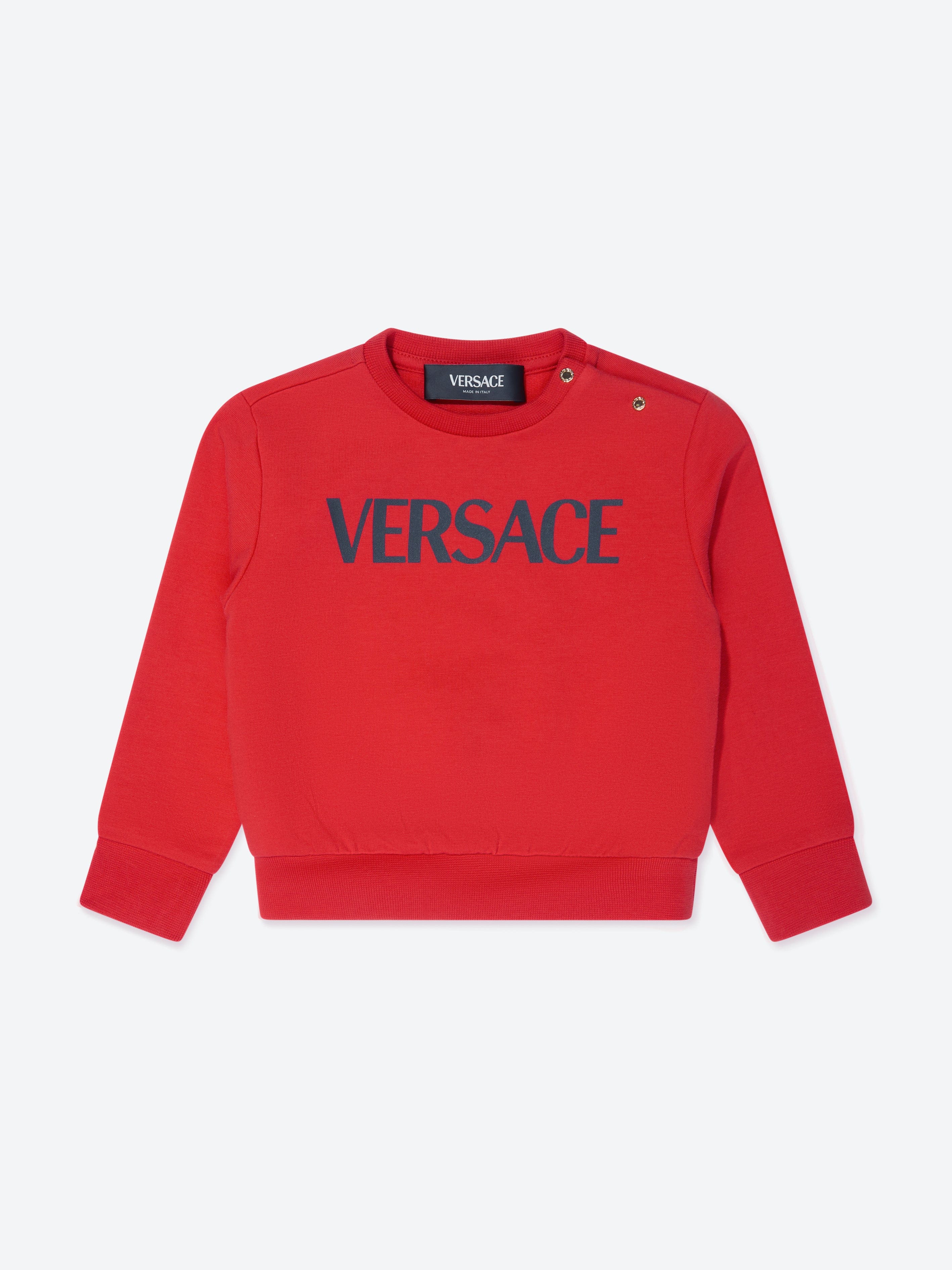 Versace Baby Logo Print Sweatshirt in Red