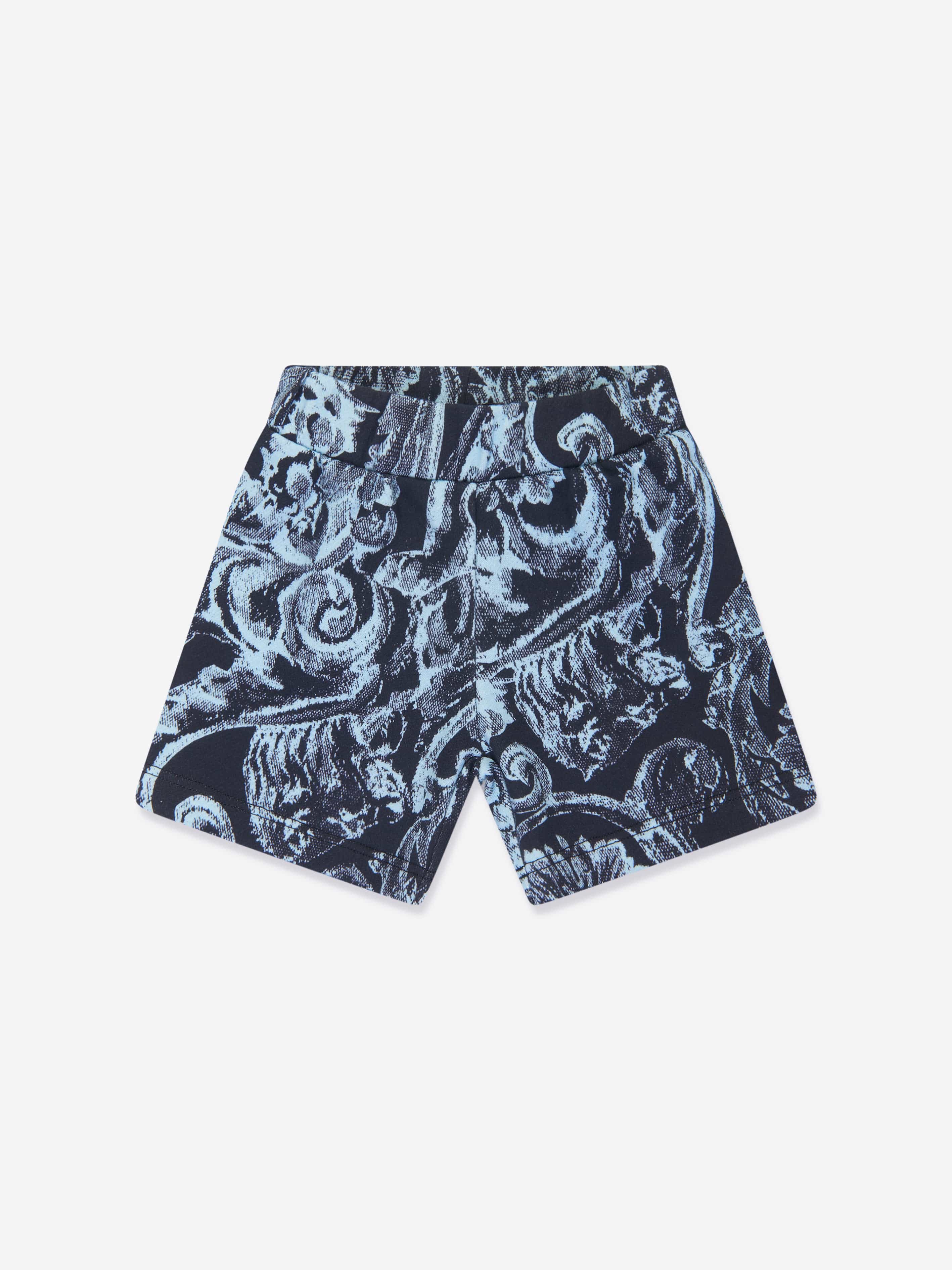 Versace Baby Boys Barocco Shorts in Navy