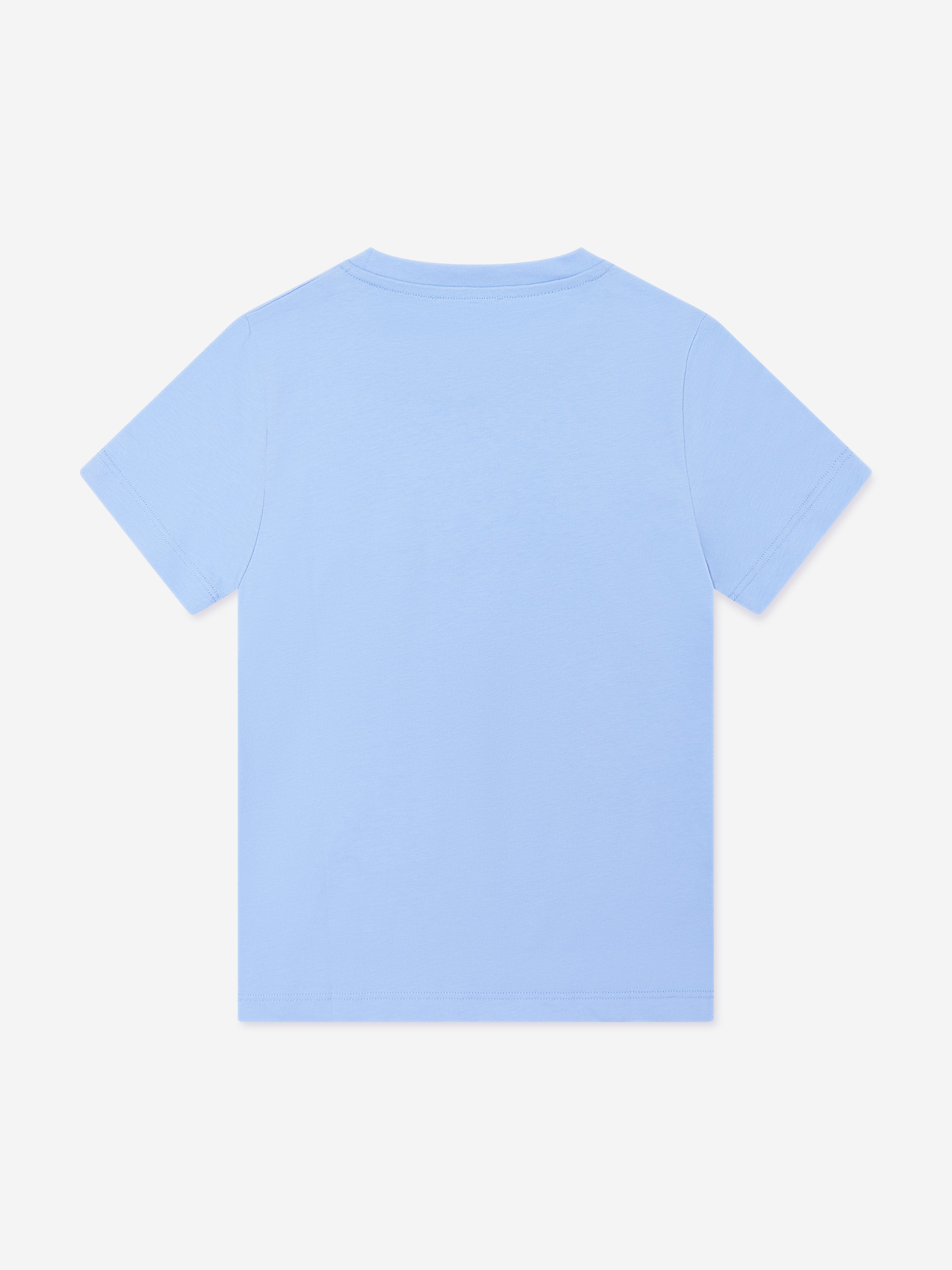 Versace Boys Embossed Logo T-Shirt in Blue