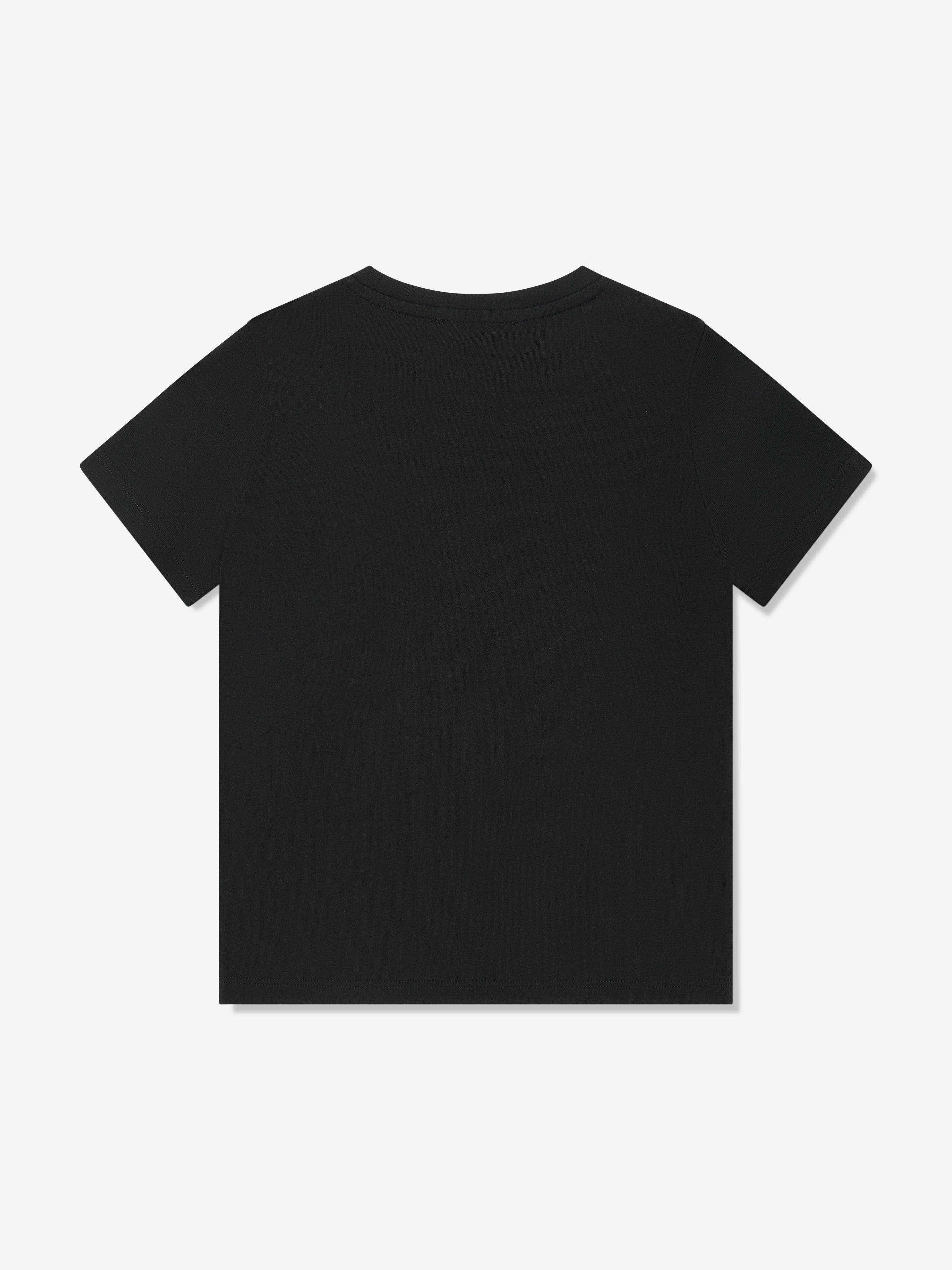 Versace Boys Medusa Logo T-Shirt in Black