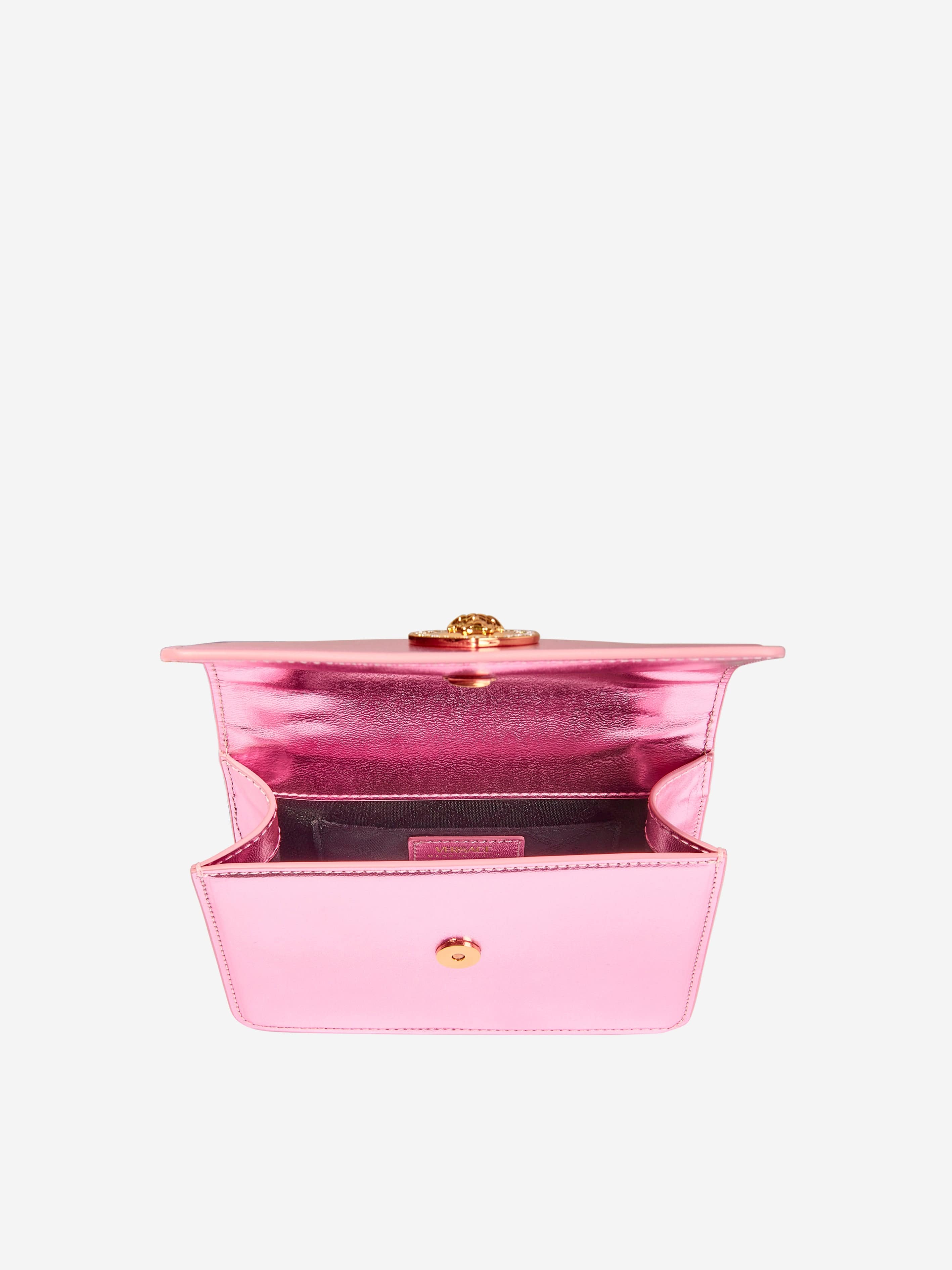 Versace Girls Medusa Heart Shoulder Bag in Pink