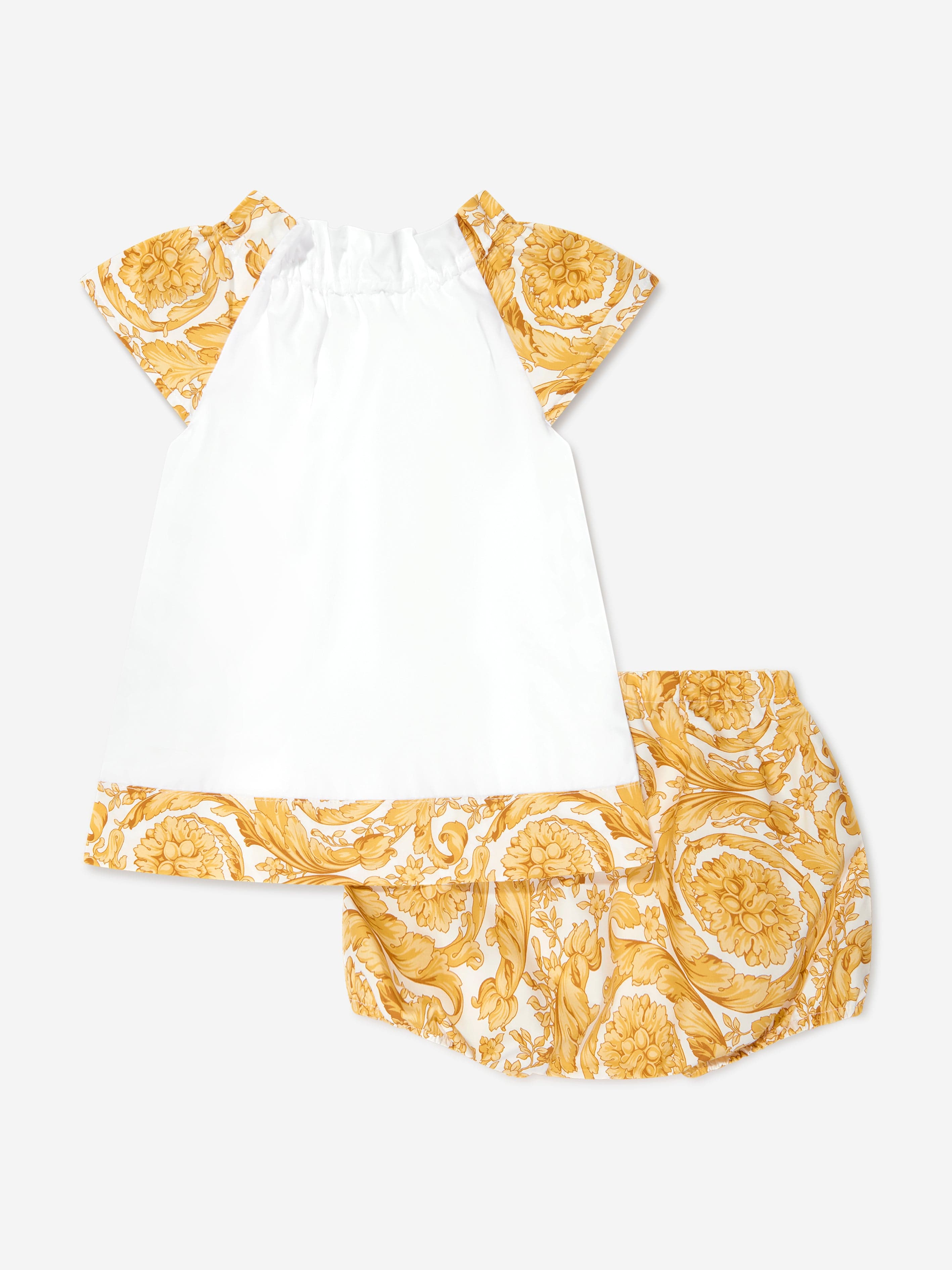 Versace Baby Girls Barocco Dress Wirth Knickers in Gold