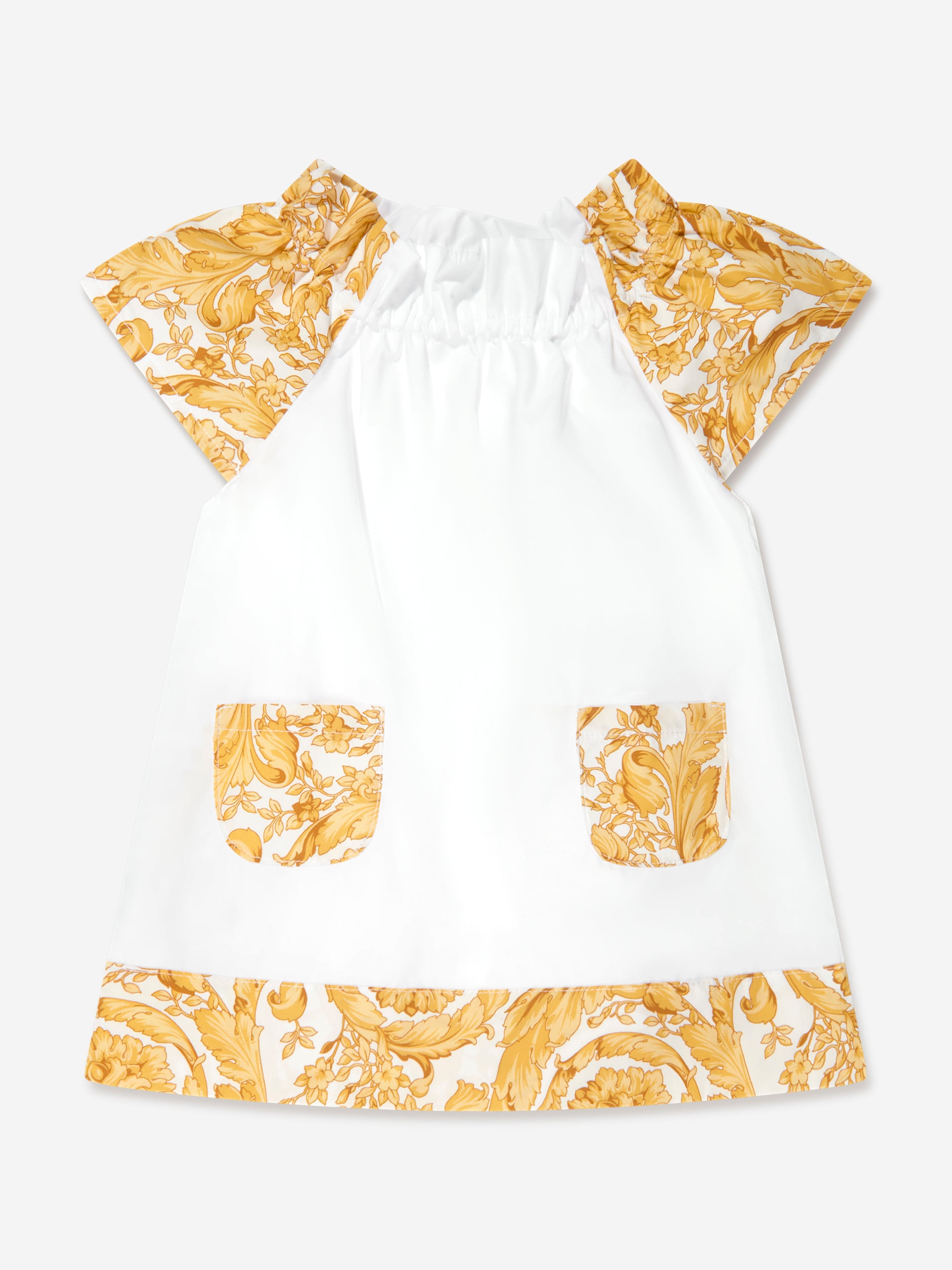 Versace Baby Girls Barocco Dress Wirth Knickers in Gold