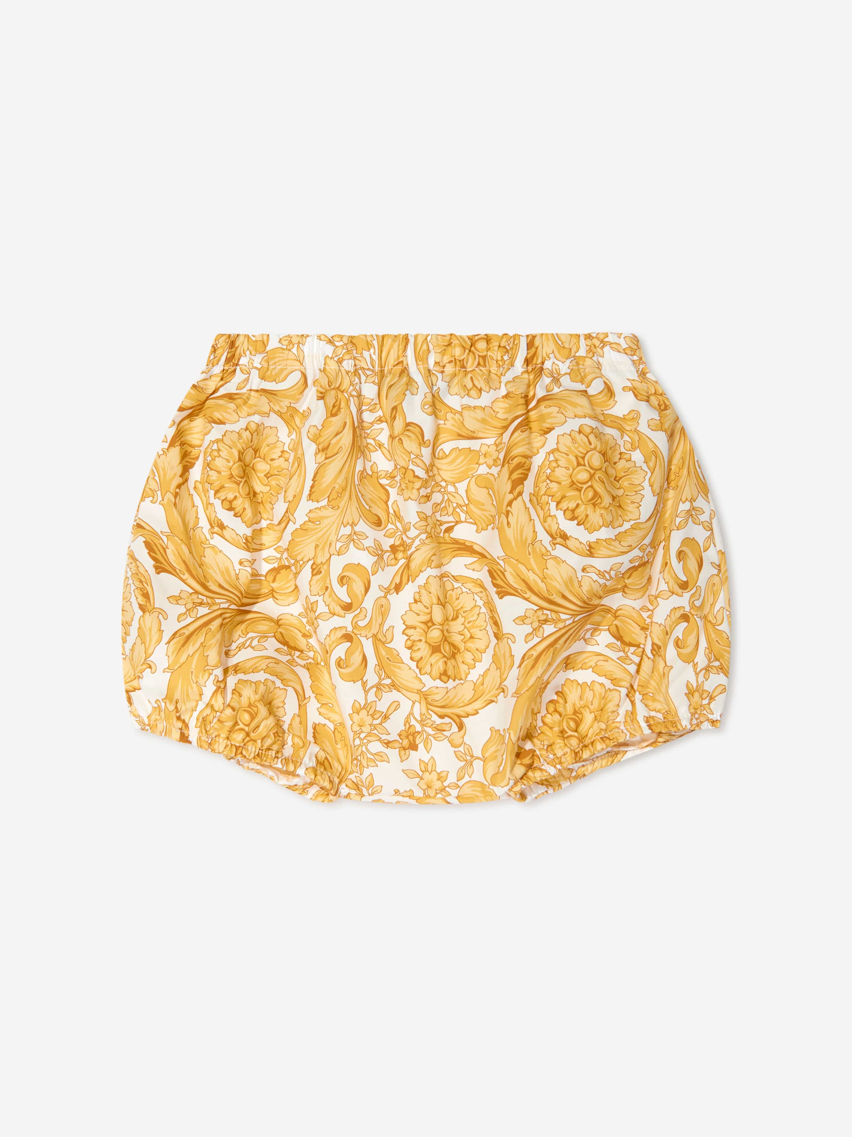 Versace Baby Girls Barocco Dress Wirth Knickers in Gold