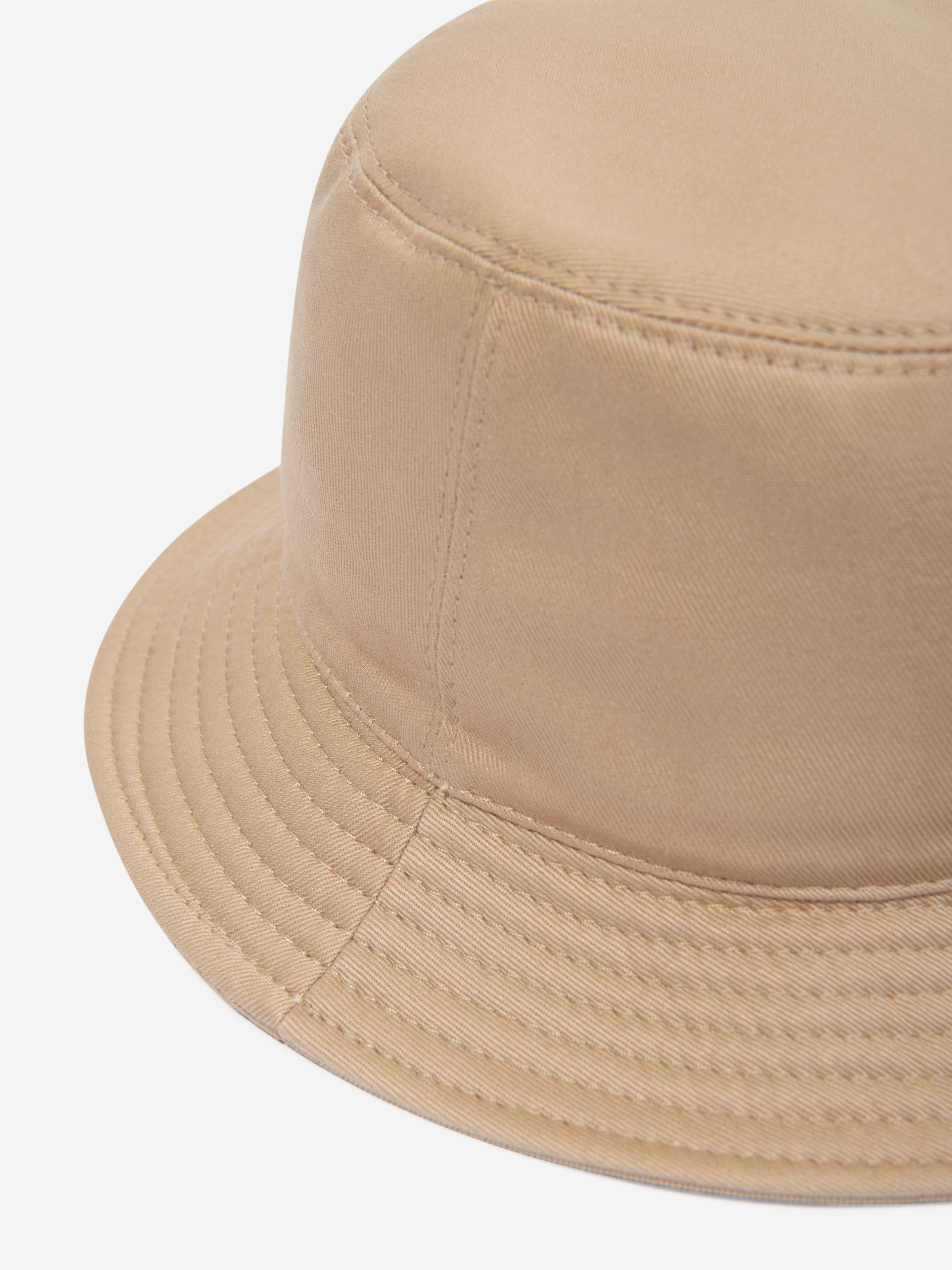 Versace Kids Logo Bucket Hat in Beige