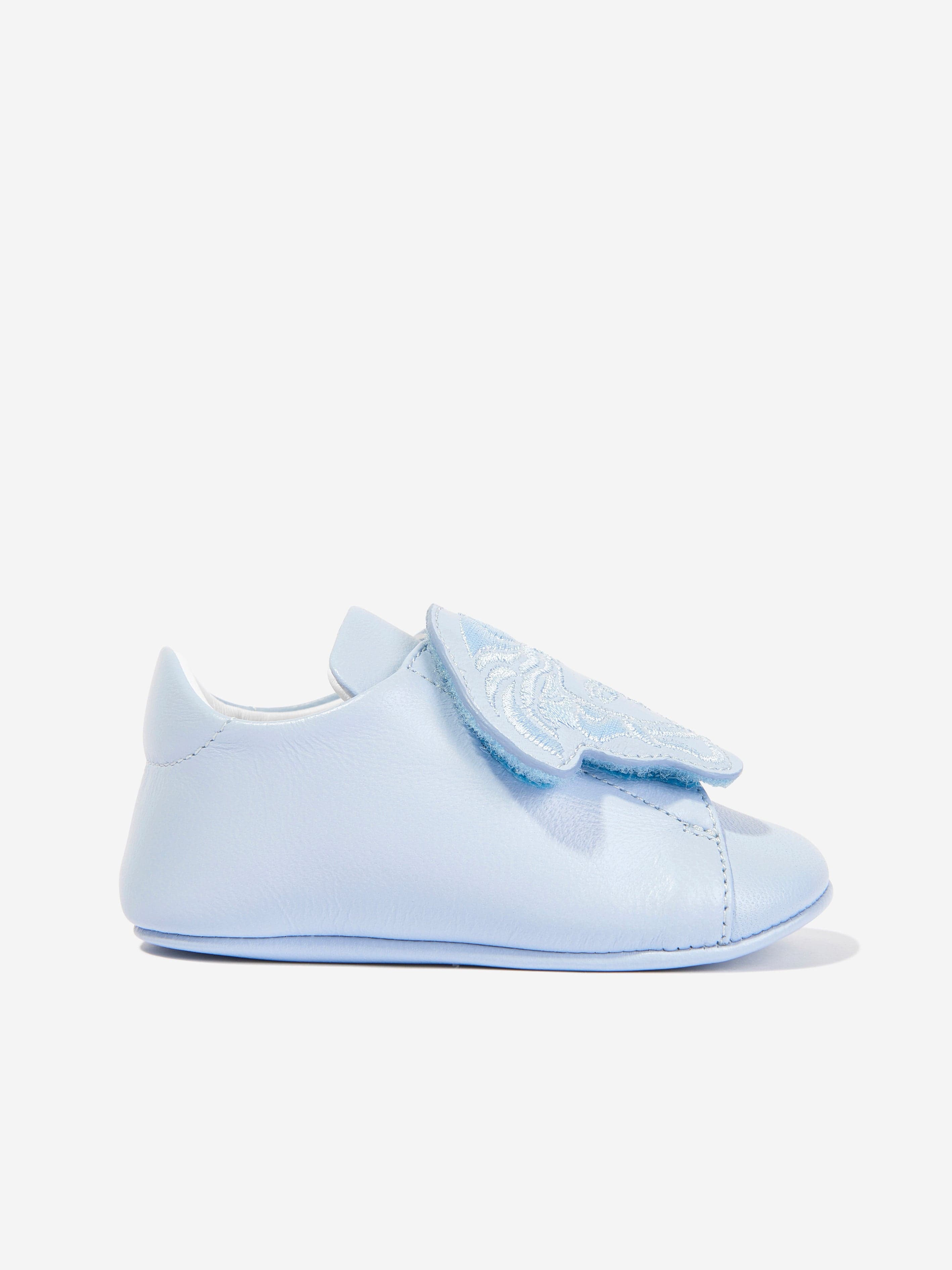 Versace Baby Boys Leather Trainers in Blue