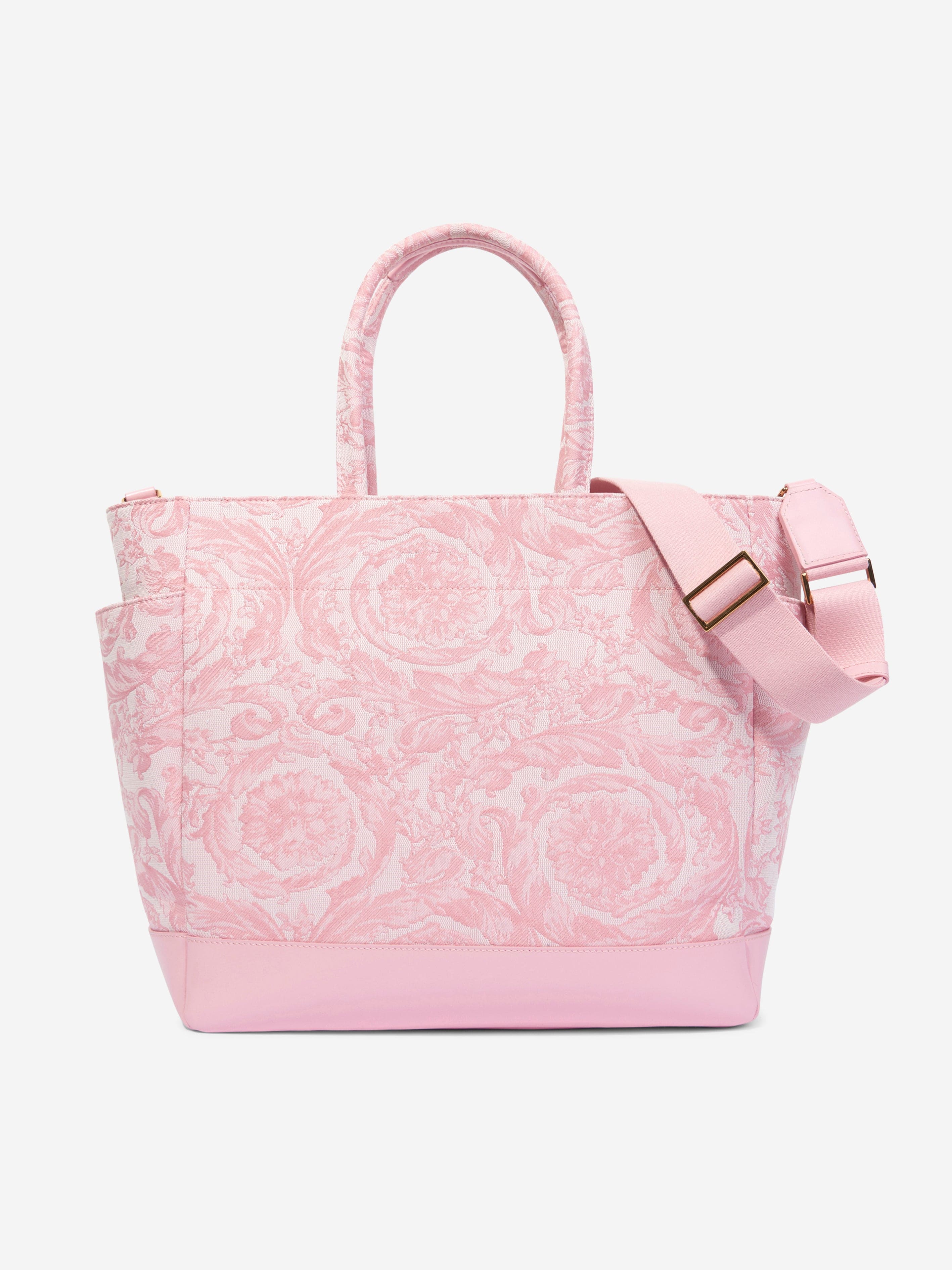 Versace Baby Girls Barocco Logo Changing Bag in Pink