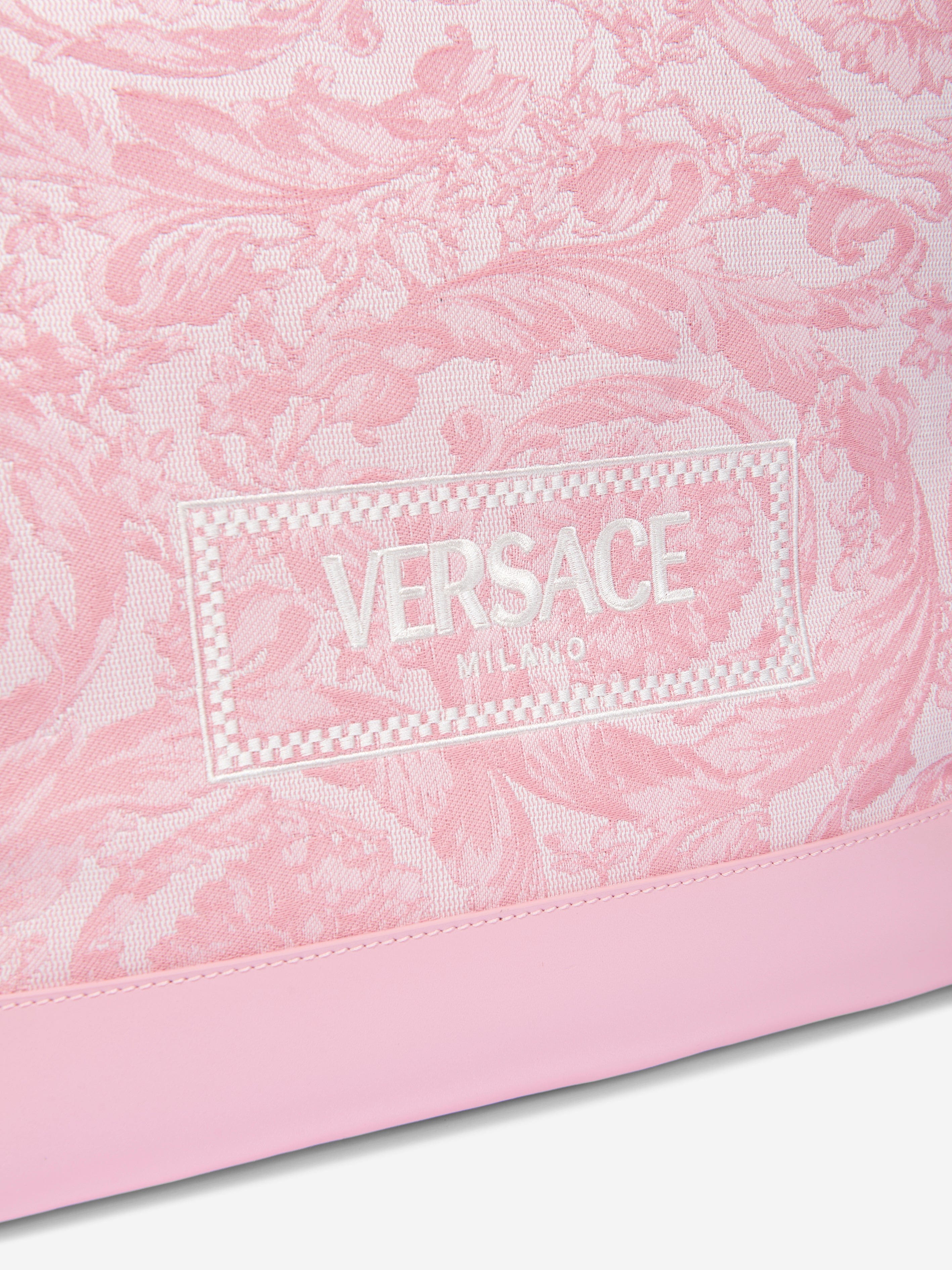 Versace Baby Girls Barocco Logo Changing Bag in Pink