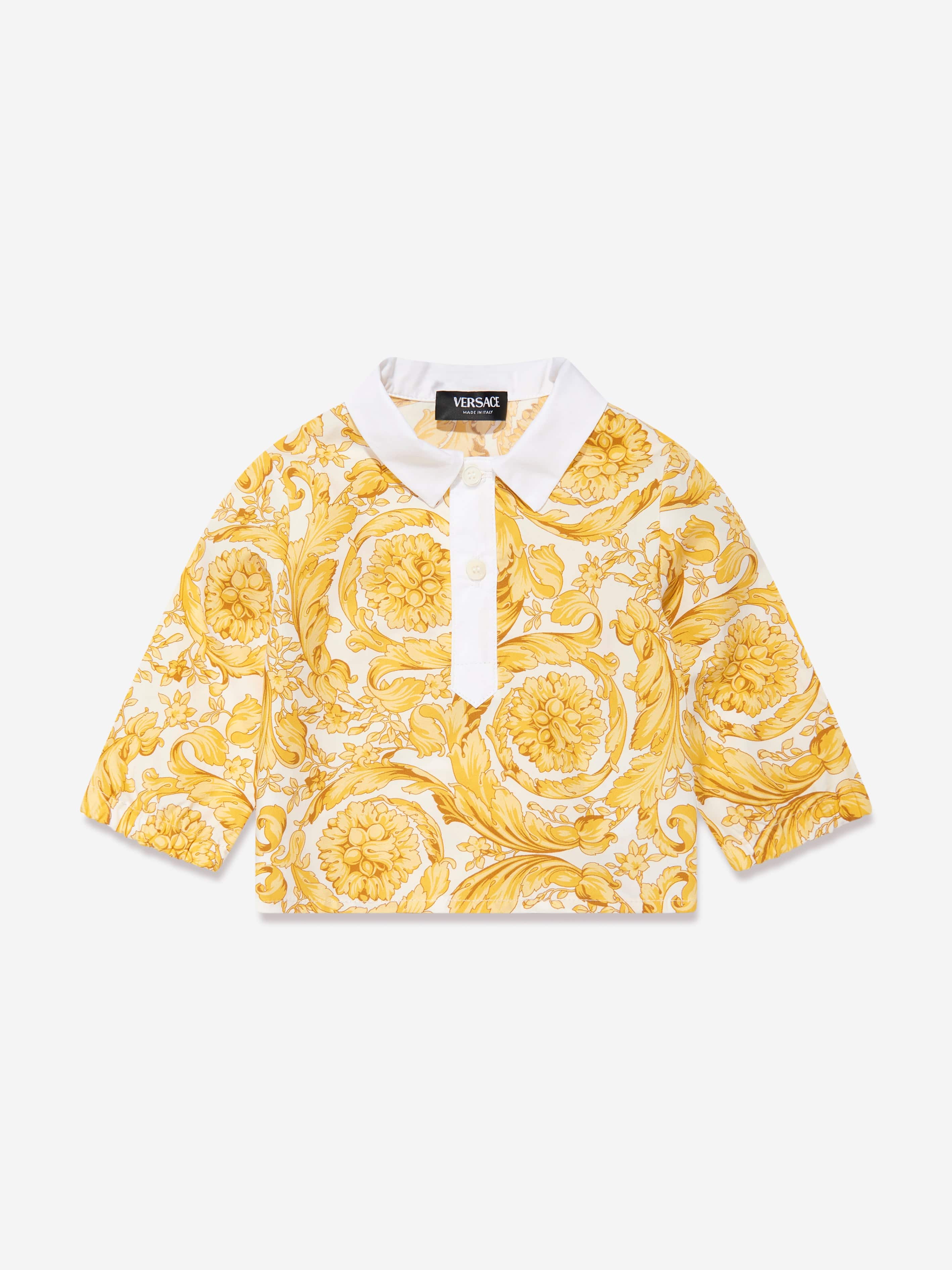 Versace Baby Barocco Outfit Set in Gold