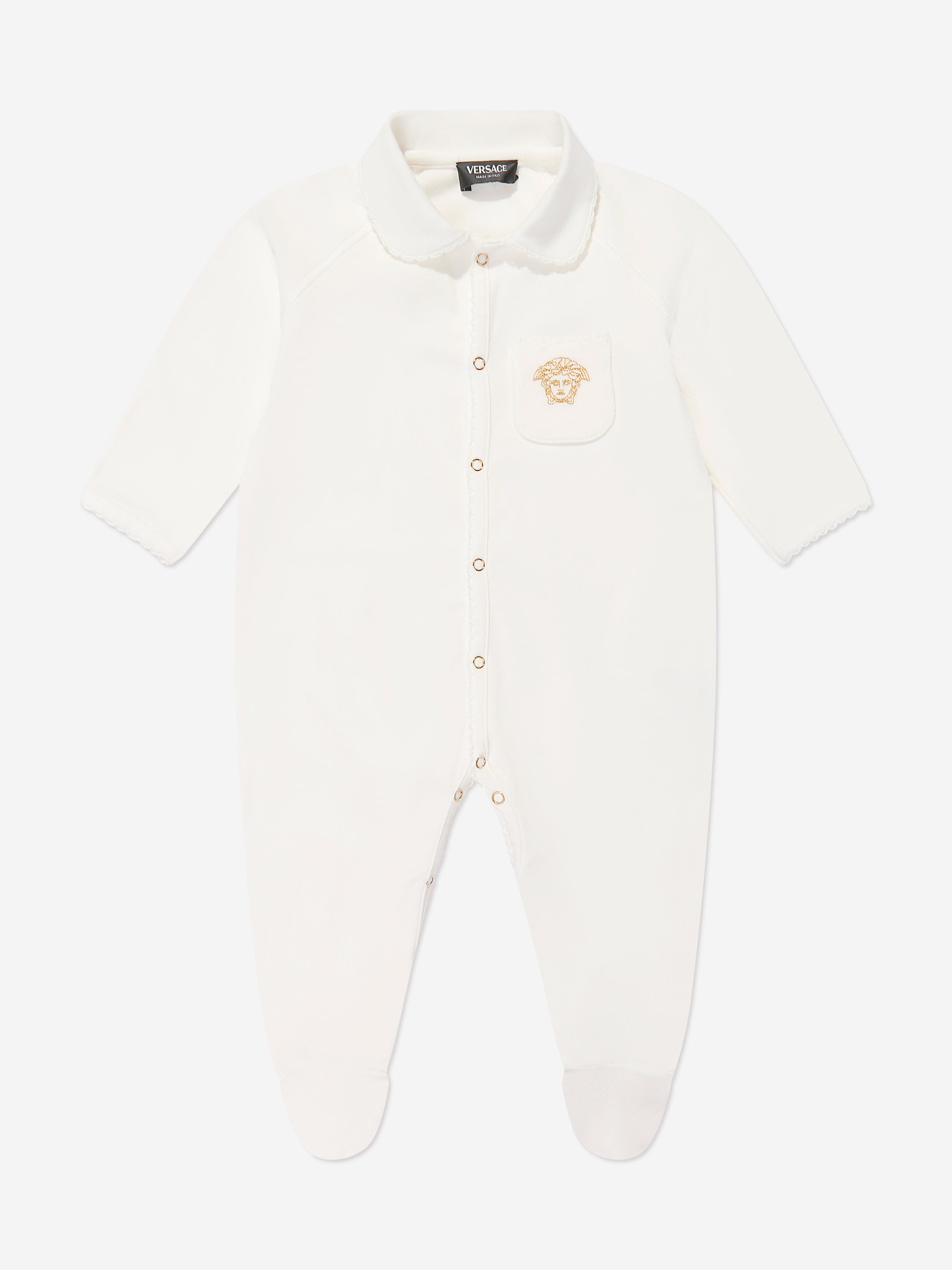 Versace Baby Logo Babygrow Gift Set in White