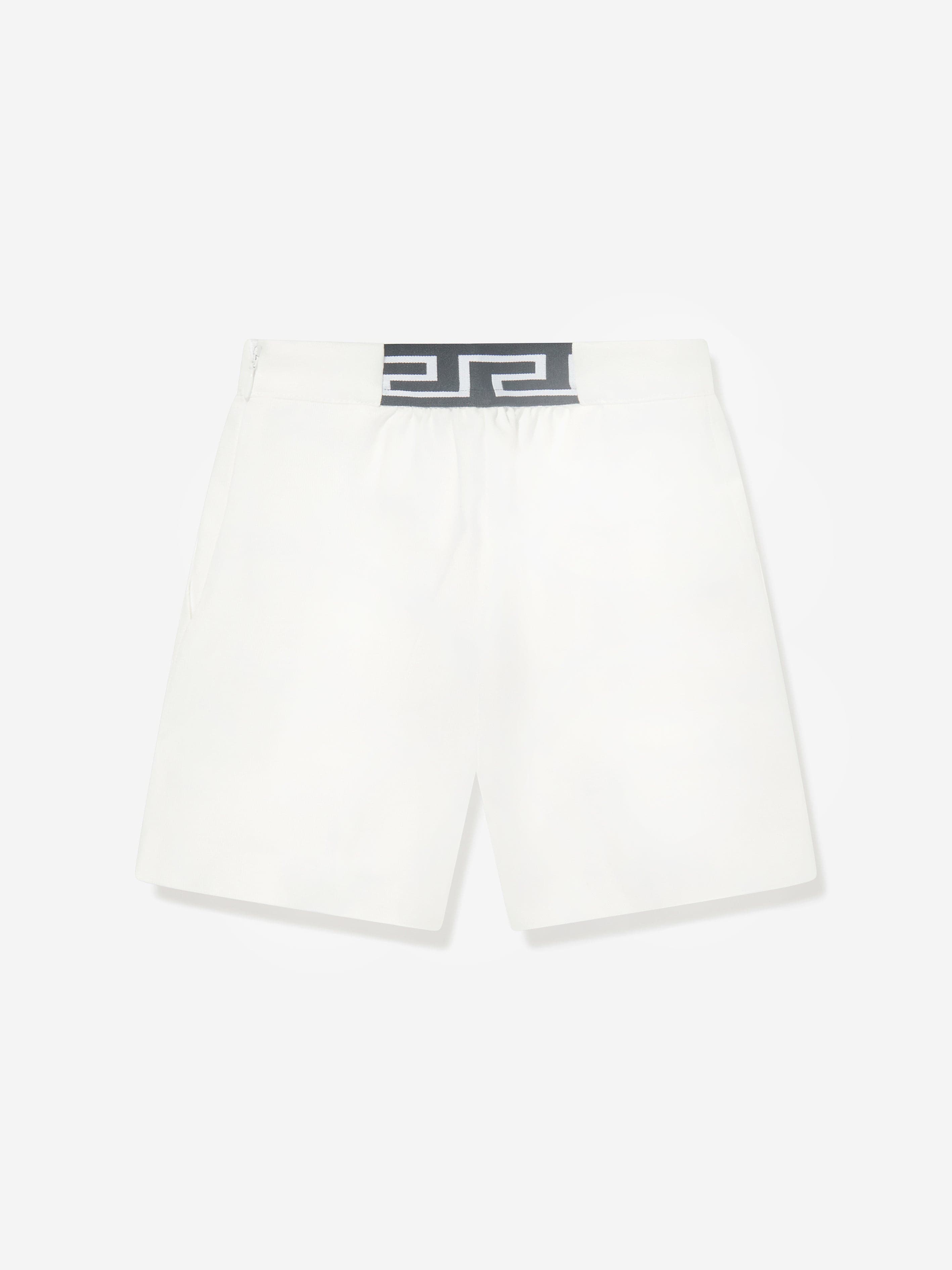 Versace Girls Gabardine Shorts in White