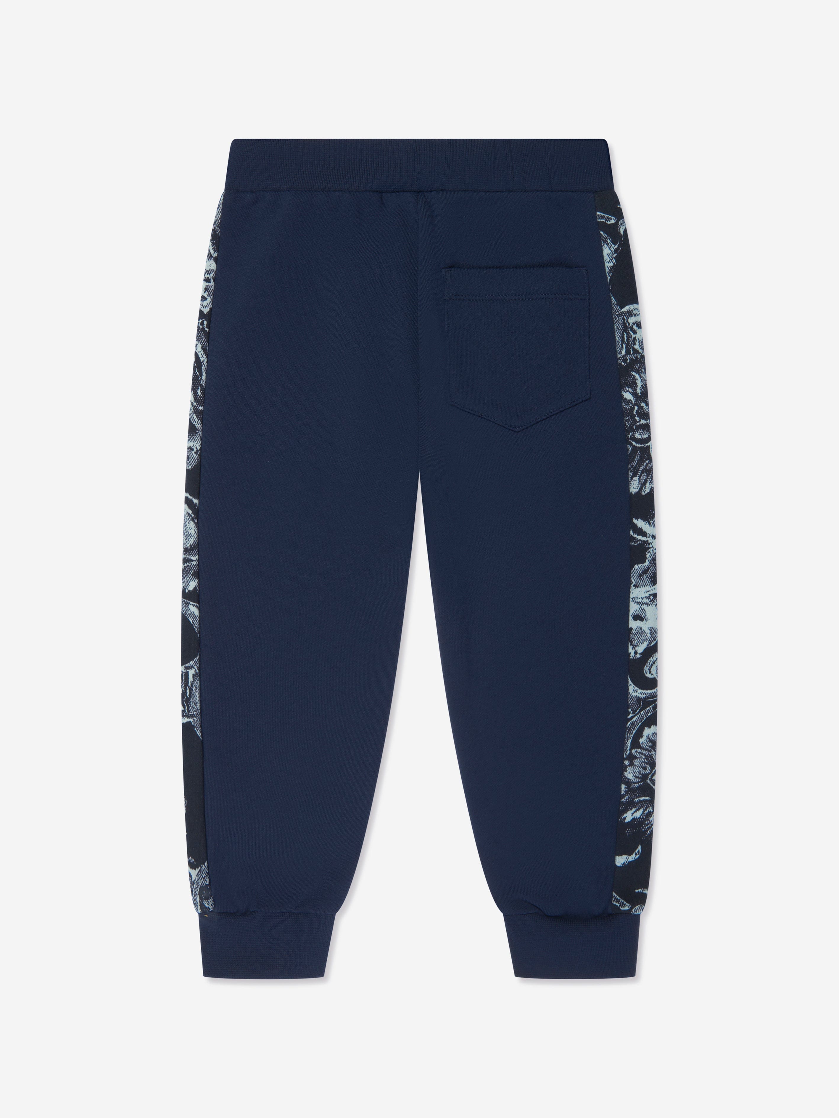 Versace Boys Barocco Logo Joggers in Navy