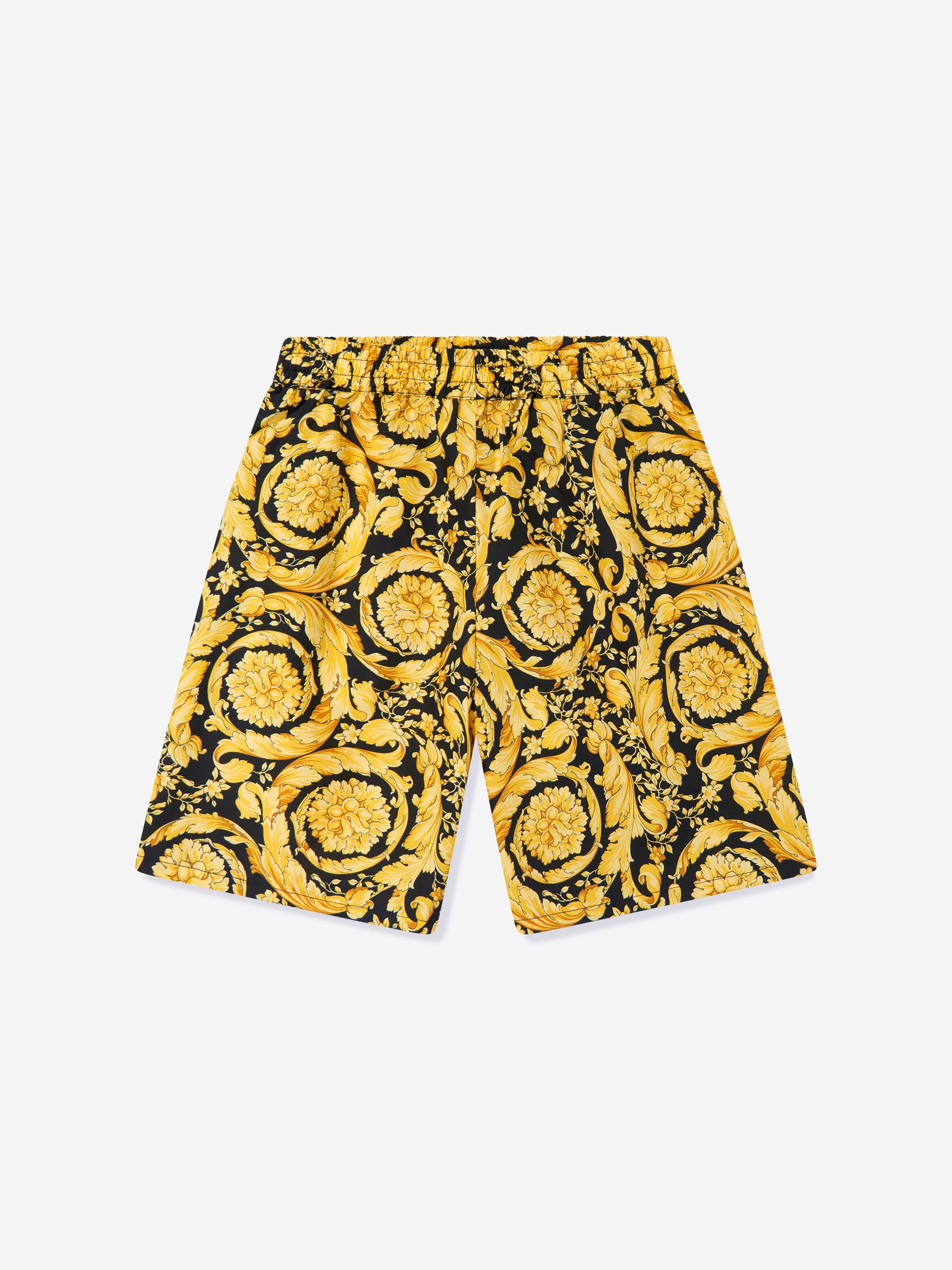 Versace Boys Barocco Print Shorts in Gold