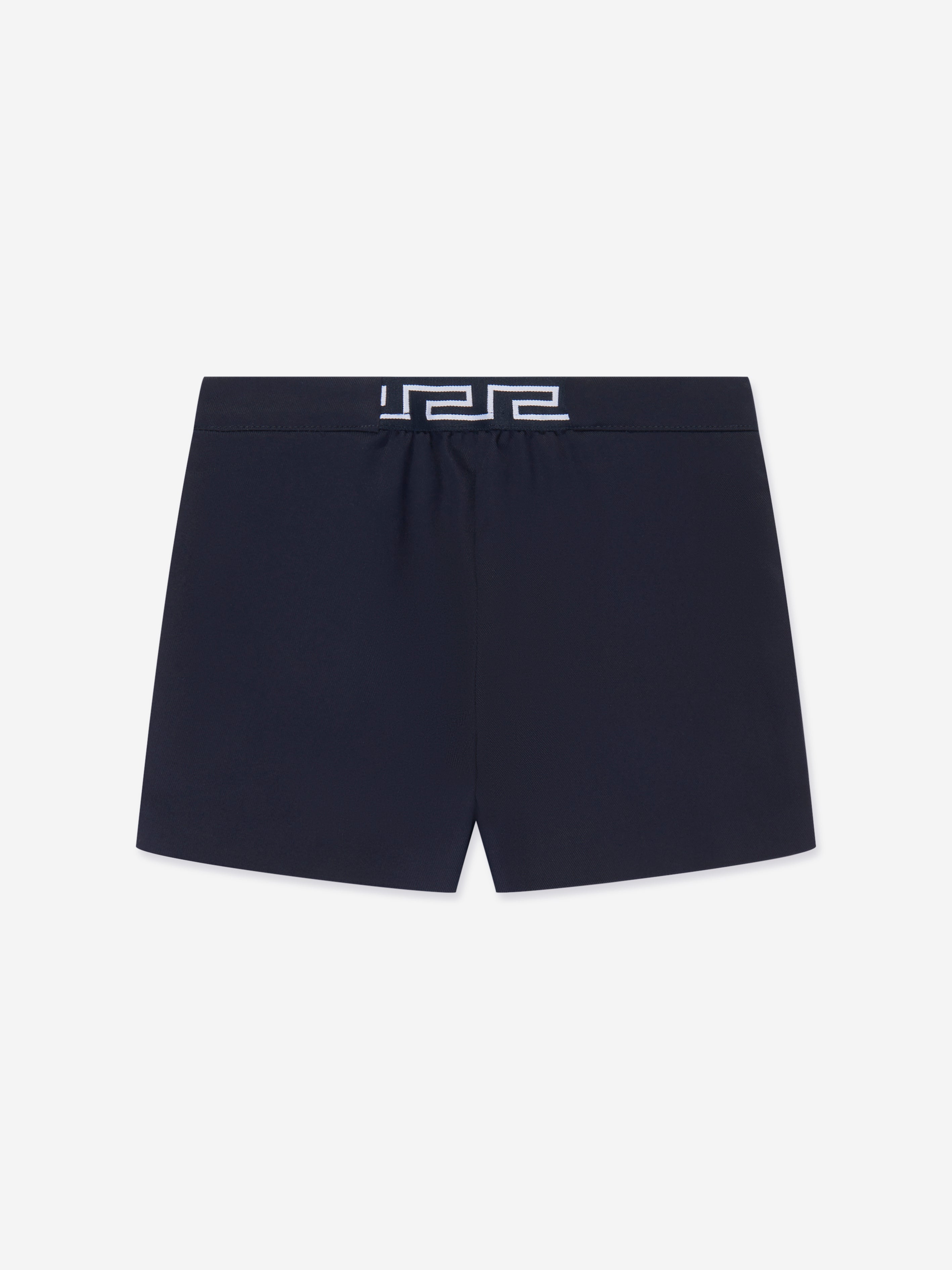 Versace Baby Girls Gabardine Shorts in Navy