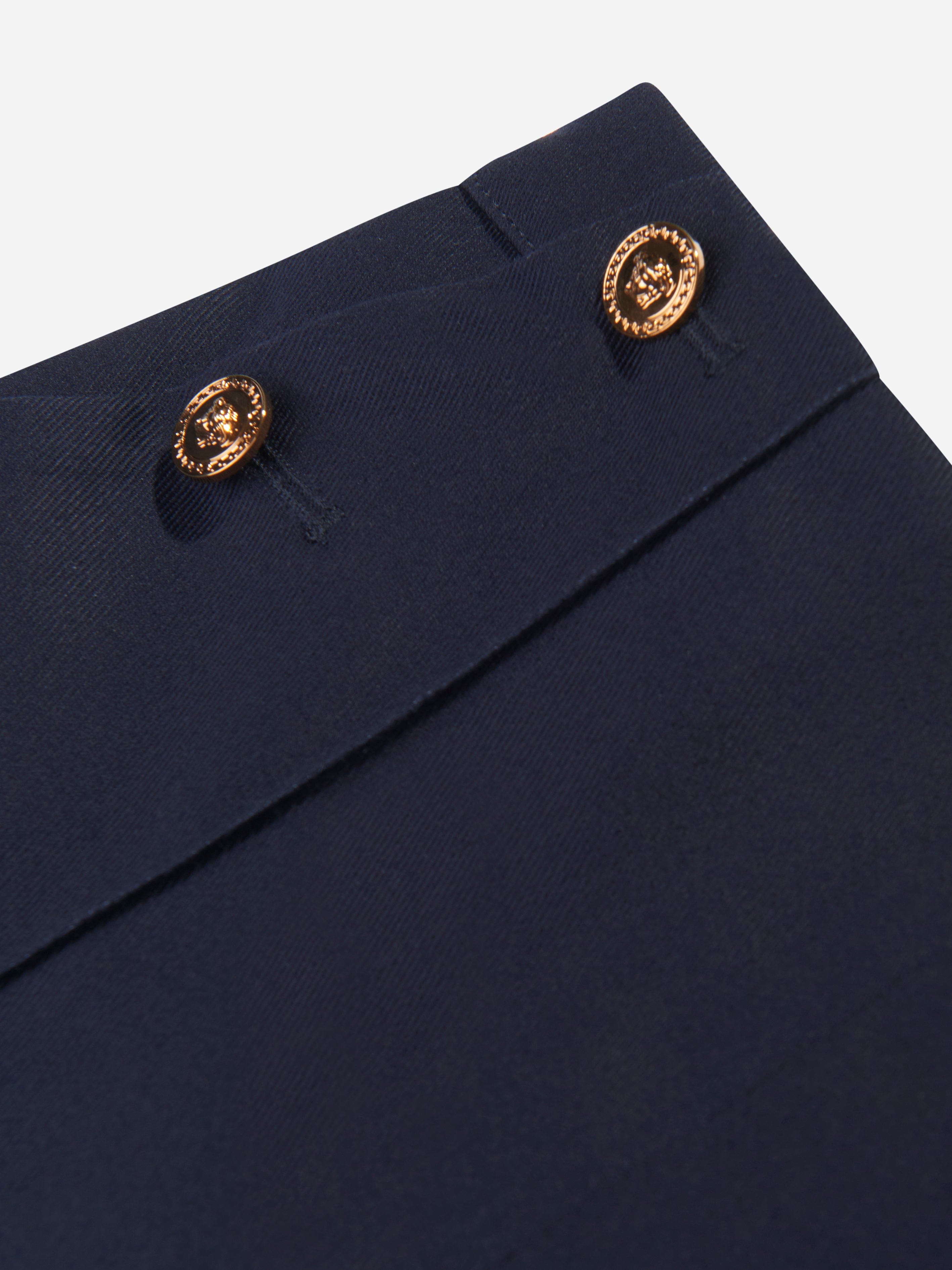 Versace Baby Girls Gabardine Shorts in Navy