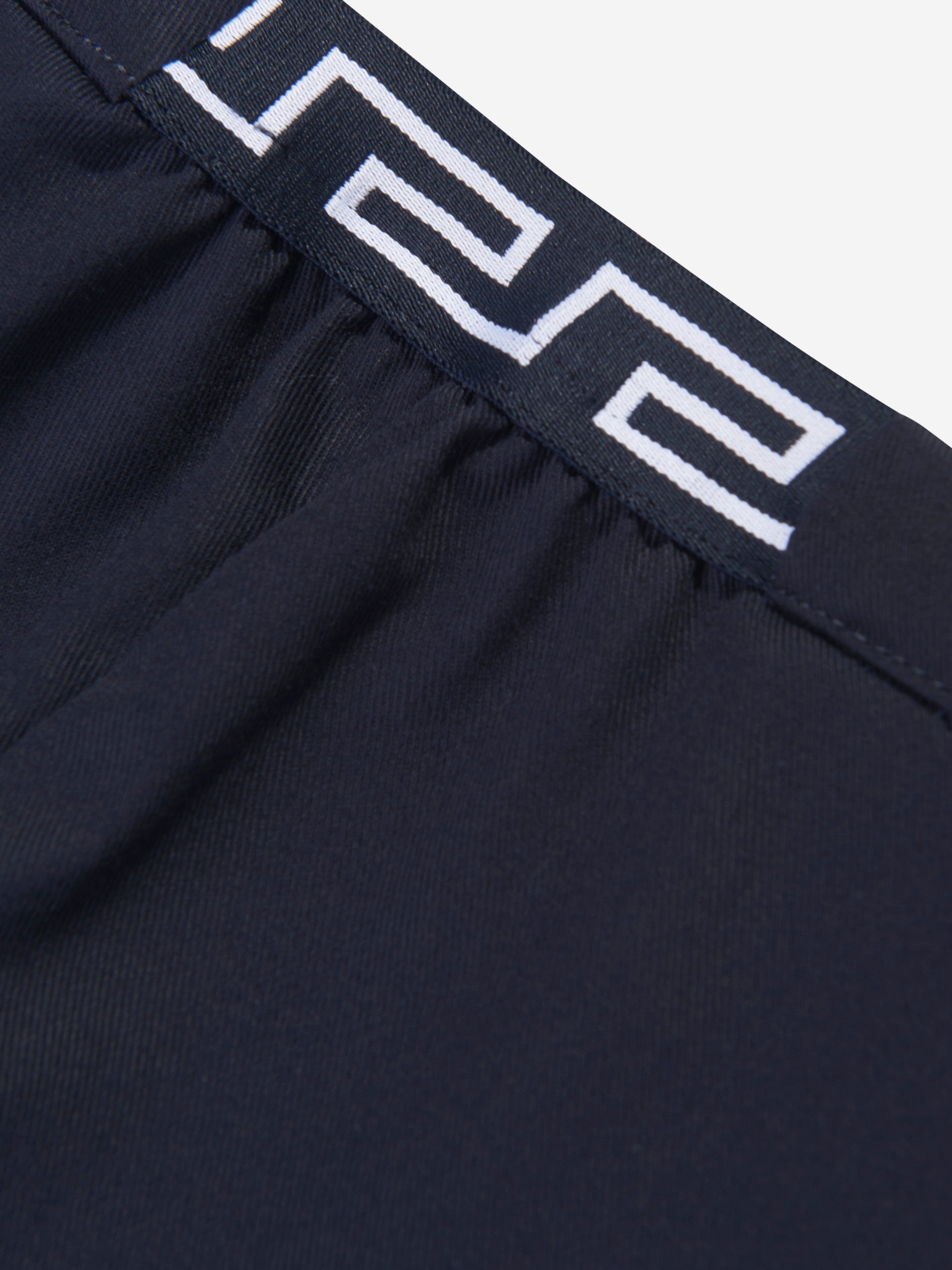 Versace Baby Girls Gabardine Shorts in Navy