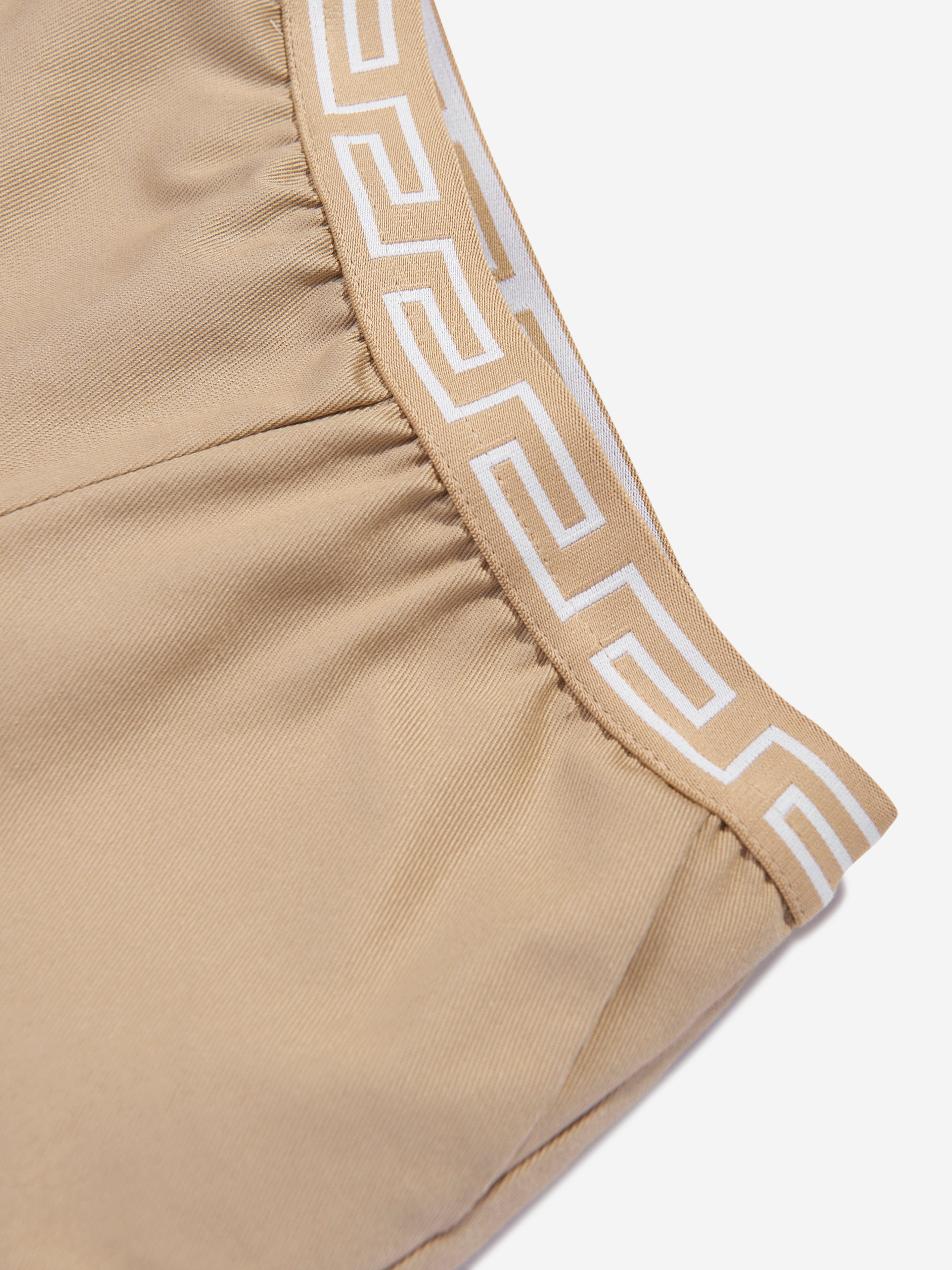 Versace Baby Gabardine Barocco Shorts in Beige