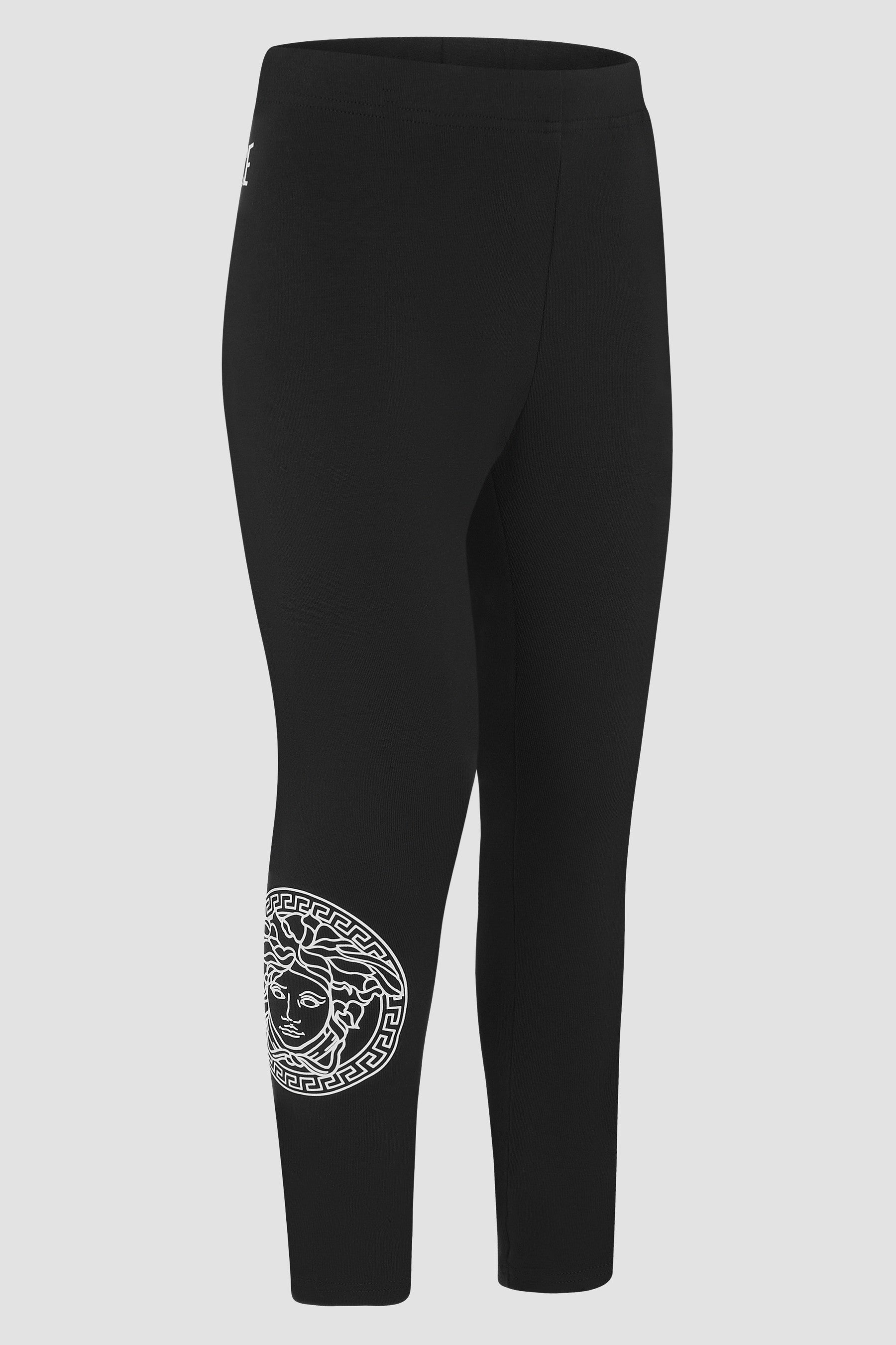 Versace Girls Cotton Jersey Medusa Logo Leggings