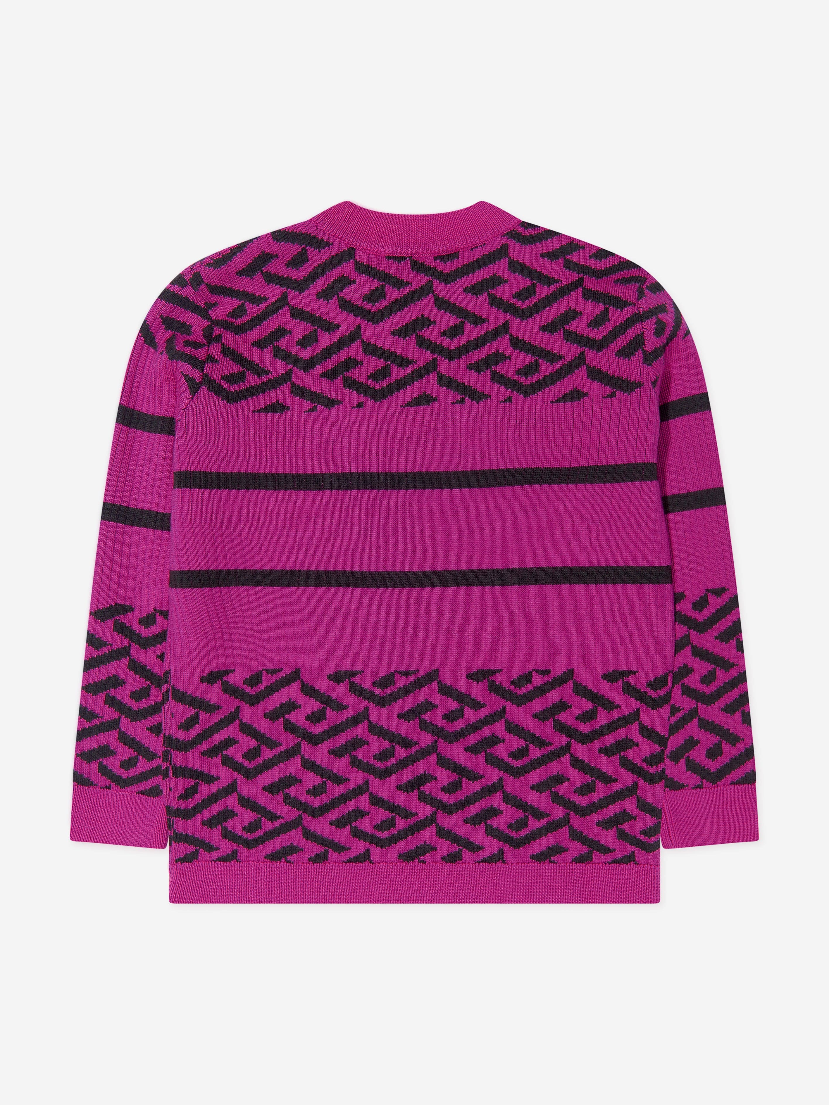 Versace Girls Wool Knitted Medusa Jumper