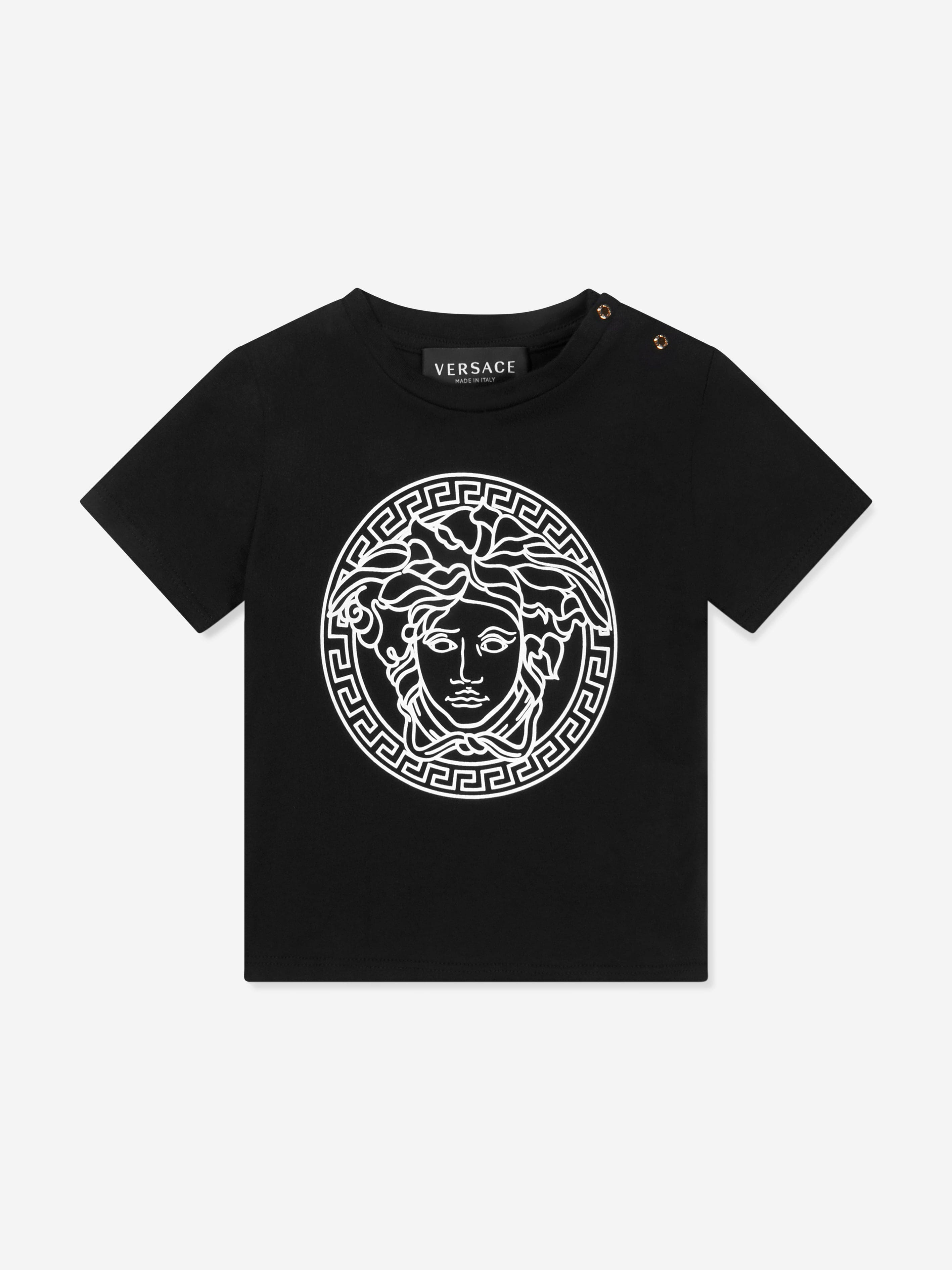 Versace Baby Medusa Logo T-Shirt in Black