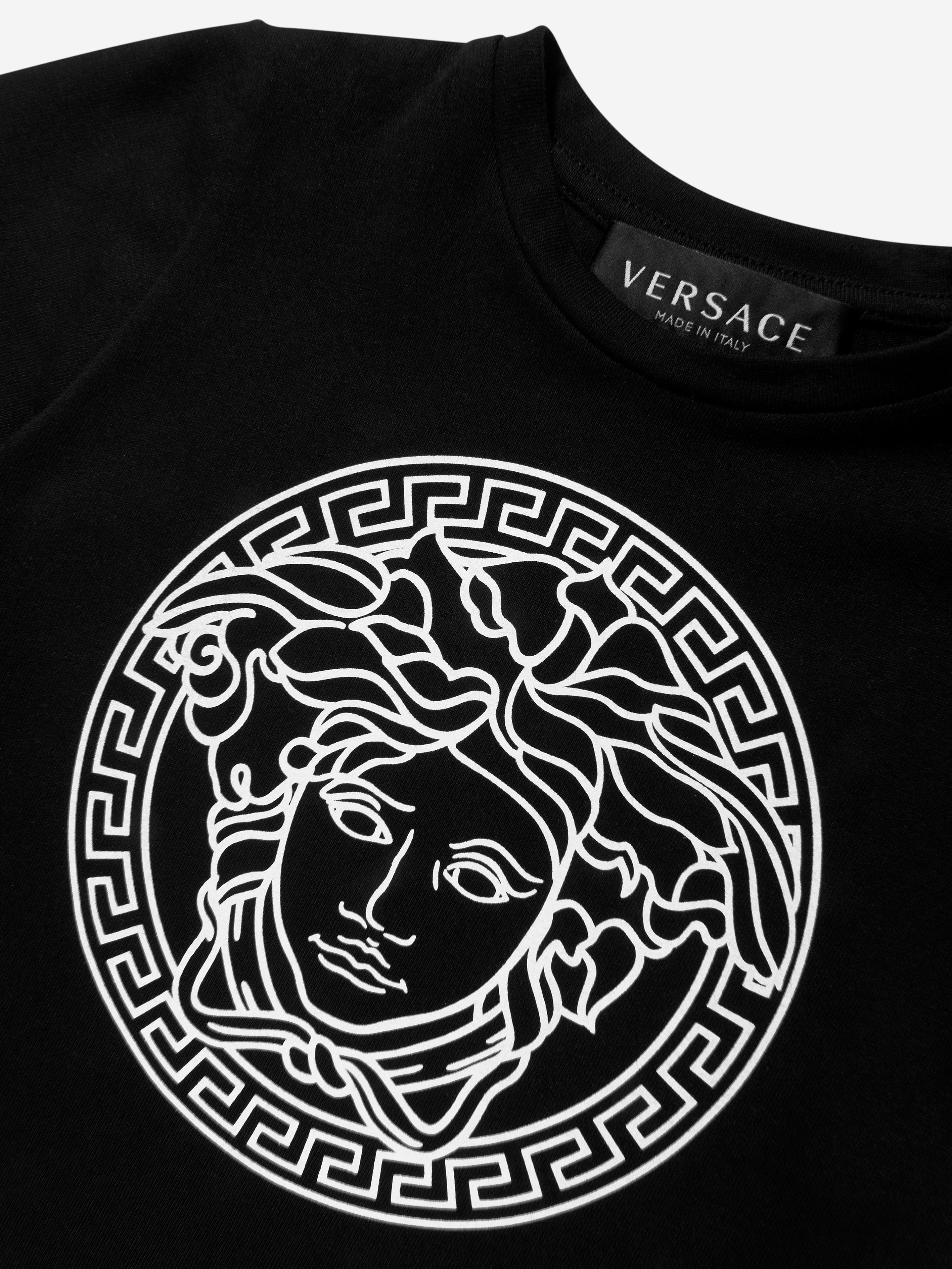 Versace Baby Medusa Logo T-Shirt in Black