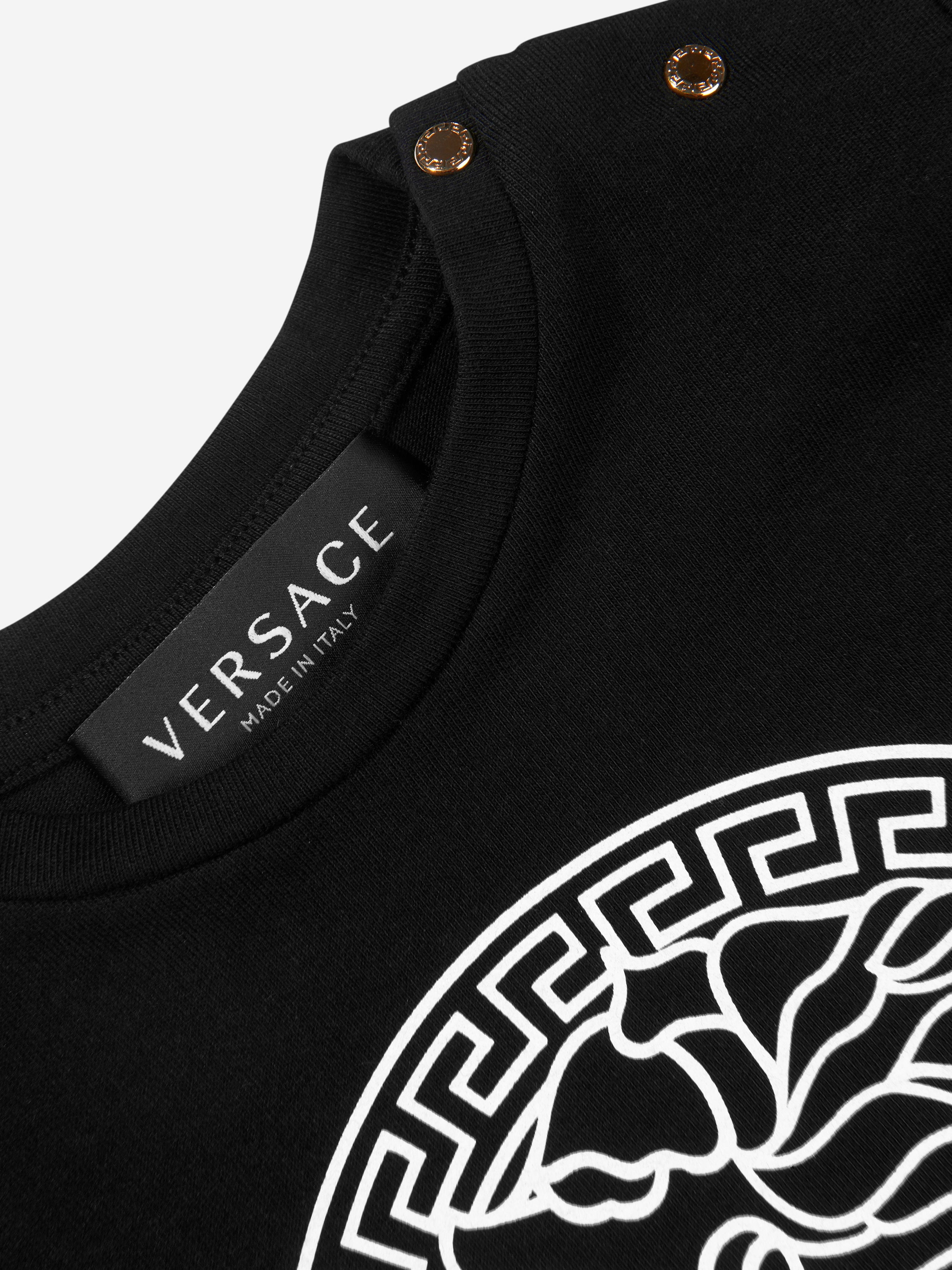 Versace Baby Medusa Logo T-Shirt in Black