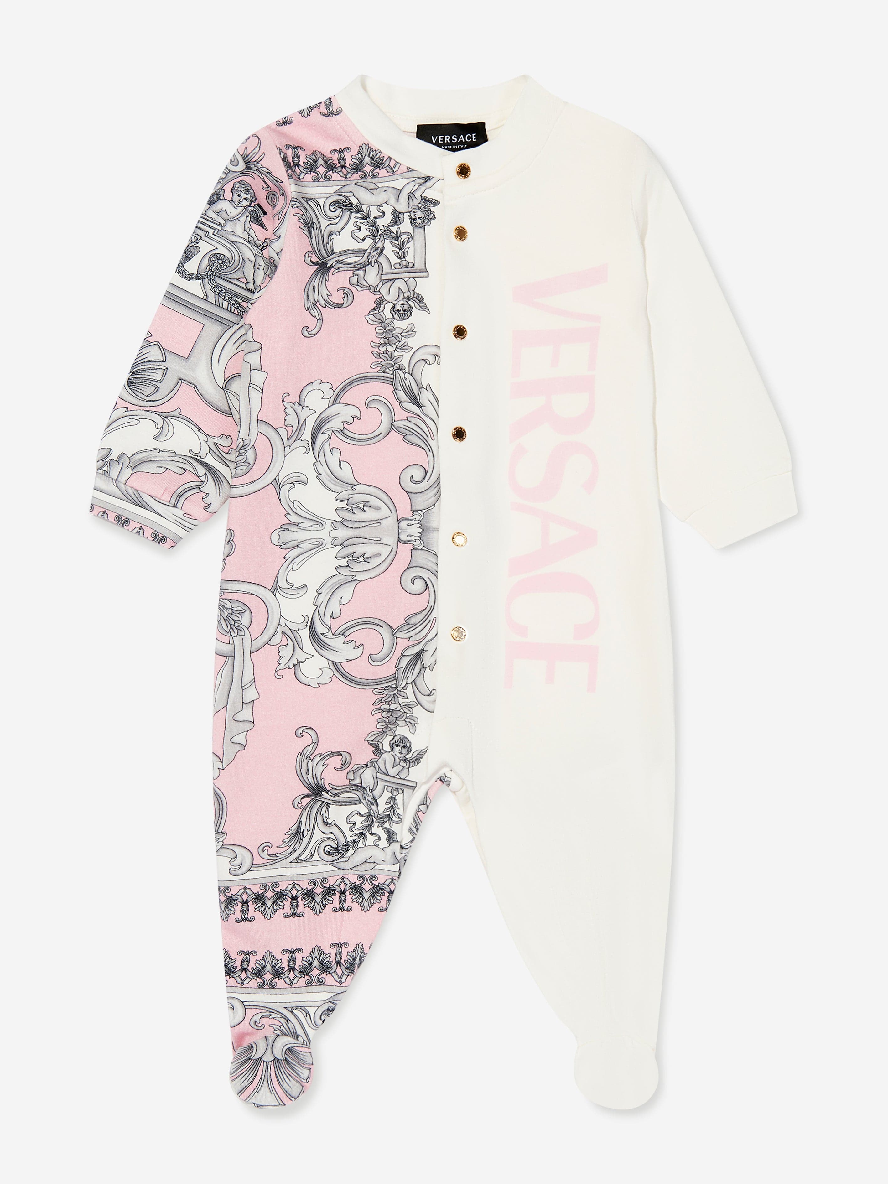 Versace Baby Girls Barocco Print Babygrow