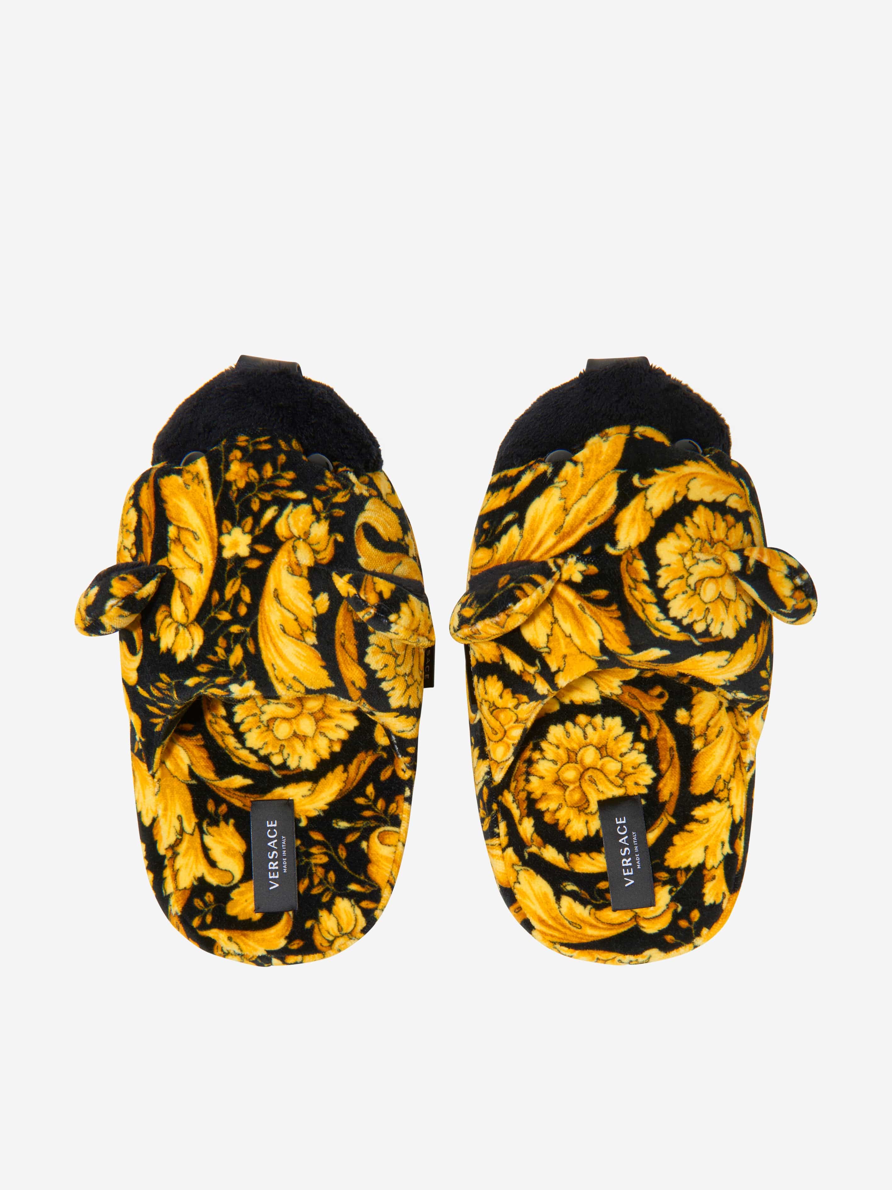 Versace Kids Barocco Teddy Bear Slippers