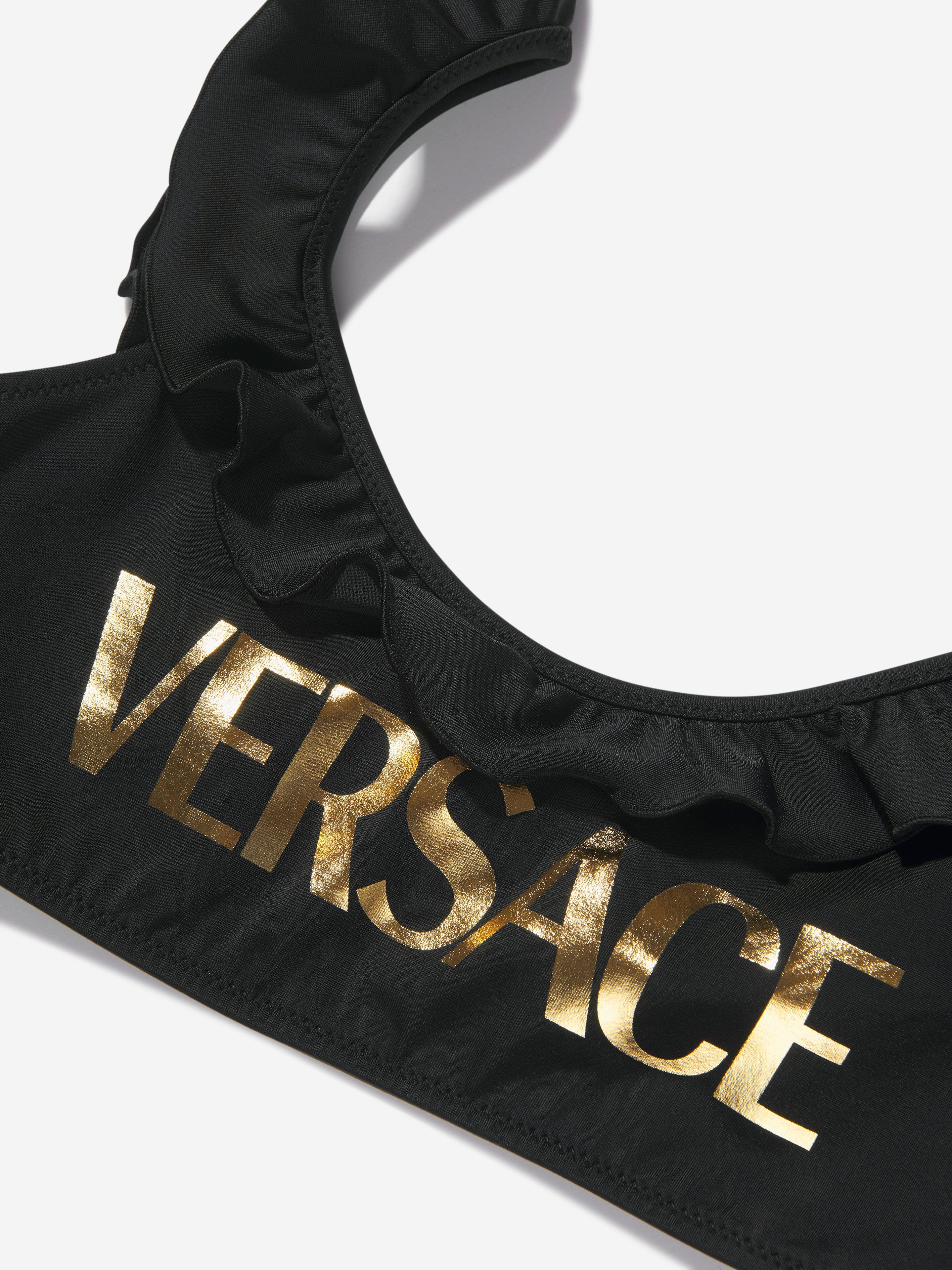 Versace Girls Logo Print Bikini