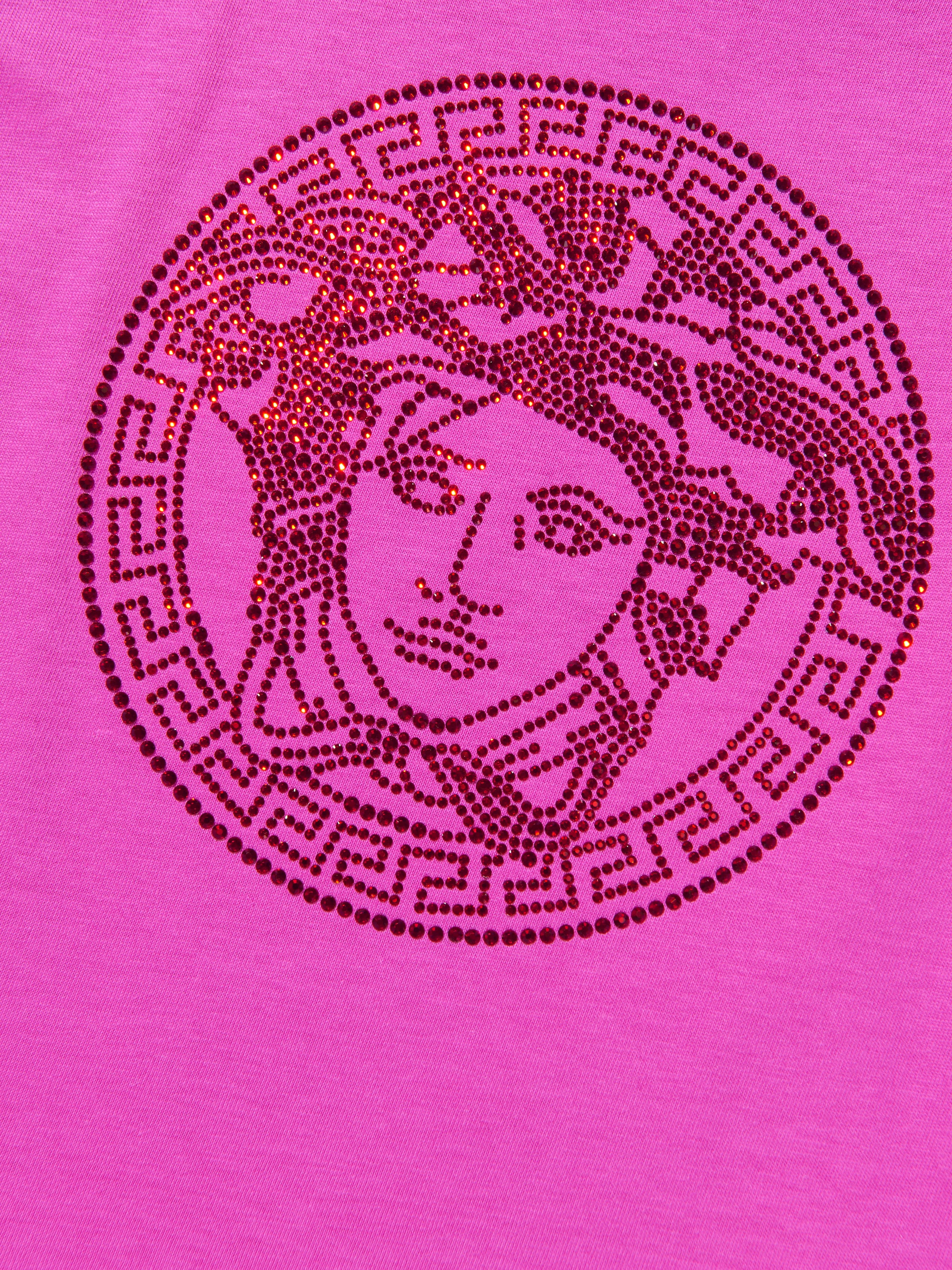 Versace Girls Studded Medusa T-Shirt