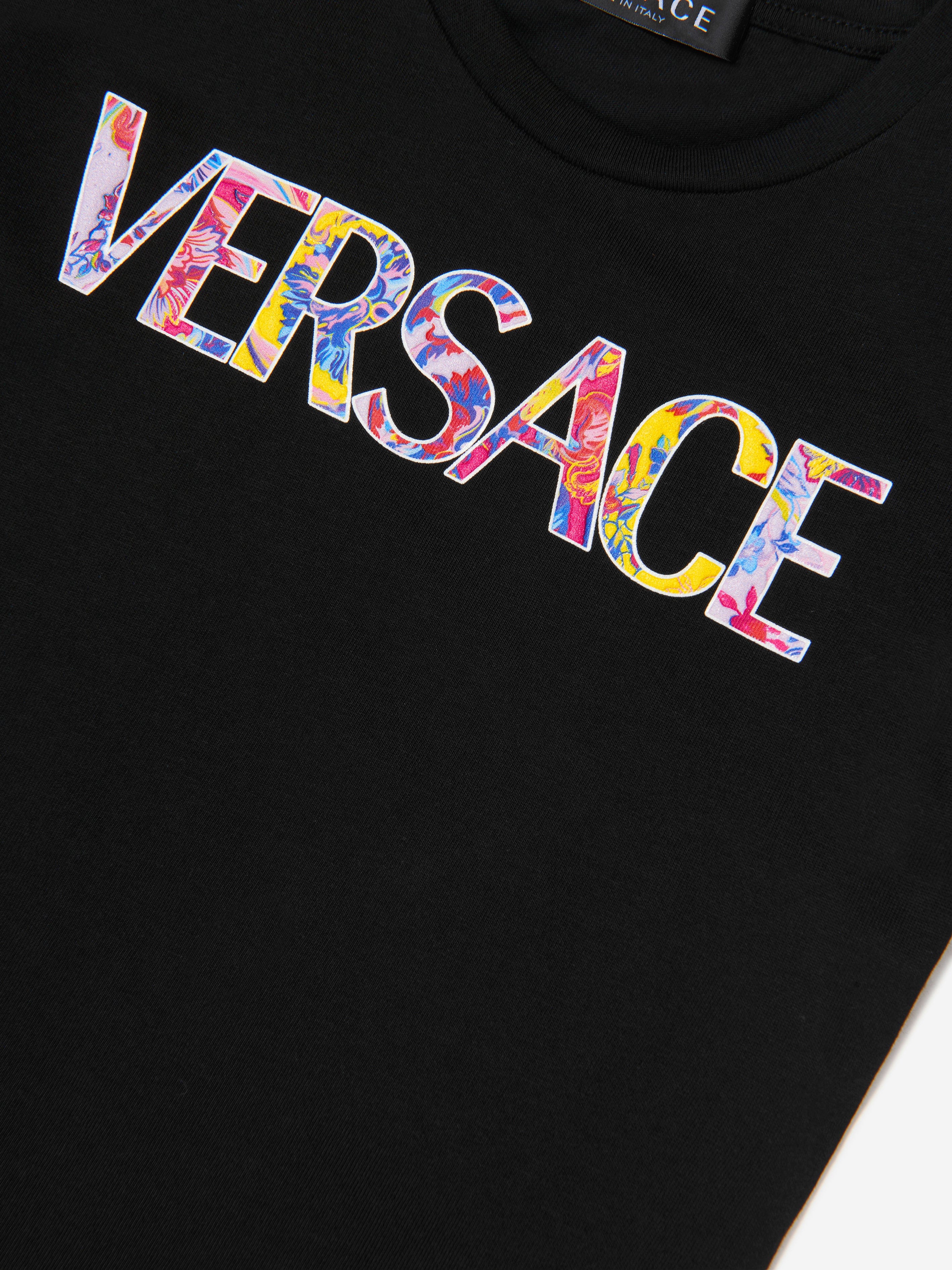 Versace Girls Logo Print T-Shirt